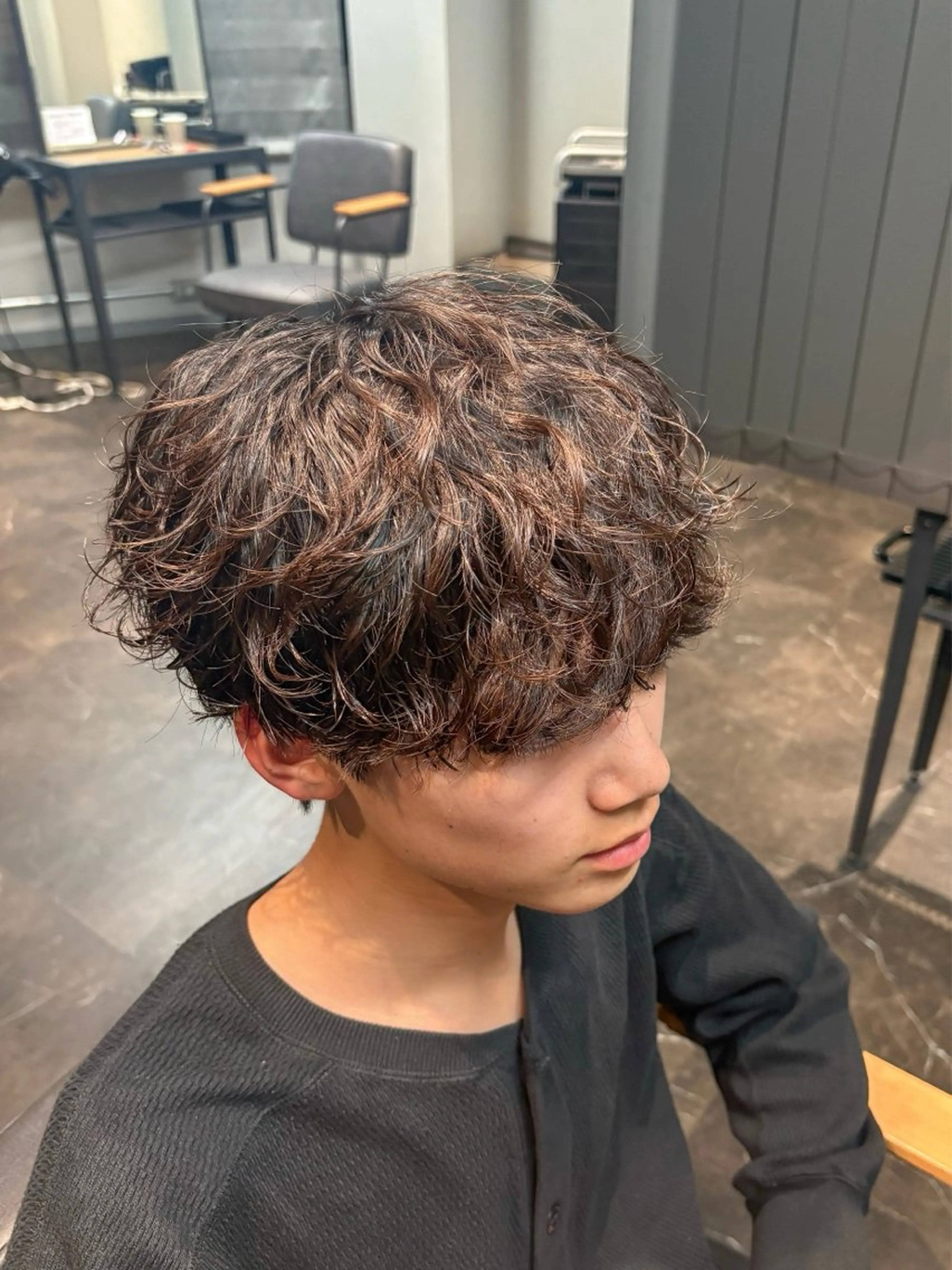 ショート カラー パーマ メンズ カット パーマ 🎧【パーマ師】 SOUMA🎧のヘアスタイル