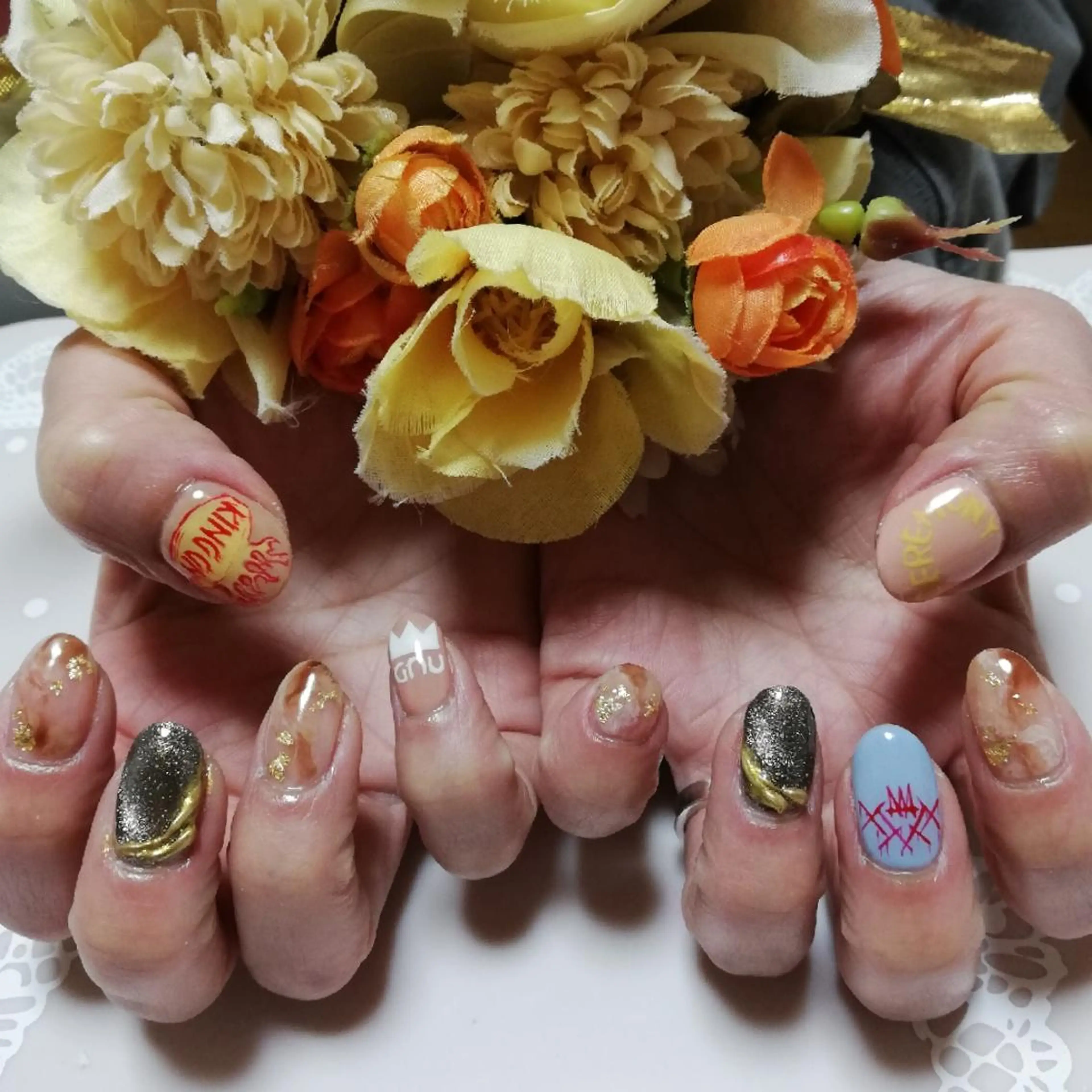 ネイル アートネイル マグネットネイル ニュアンスネイル ネイル junkoのネイルデザイン