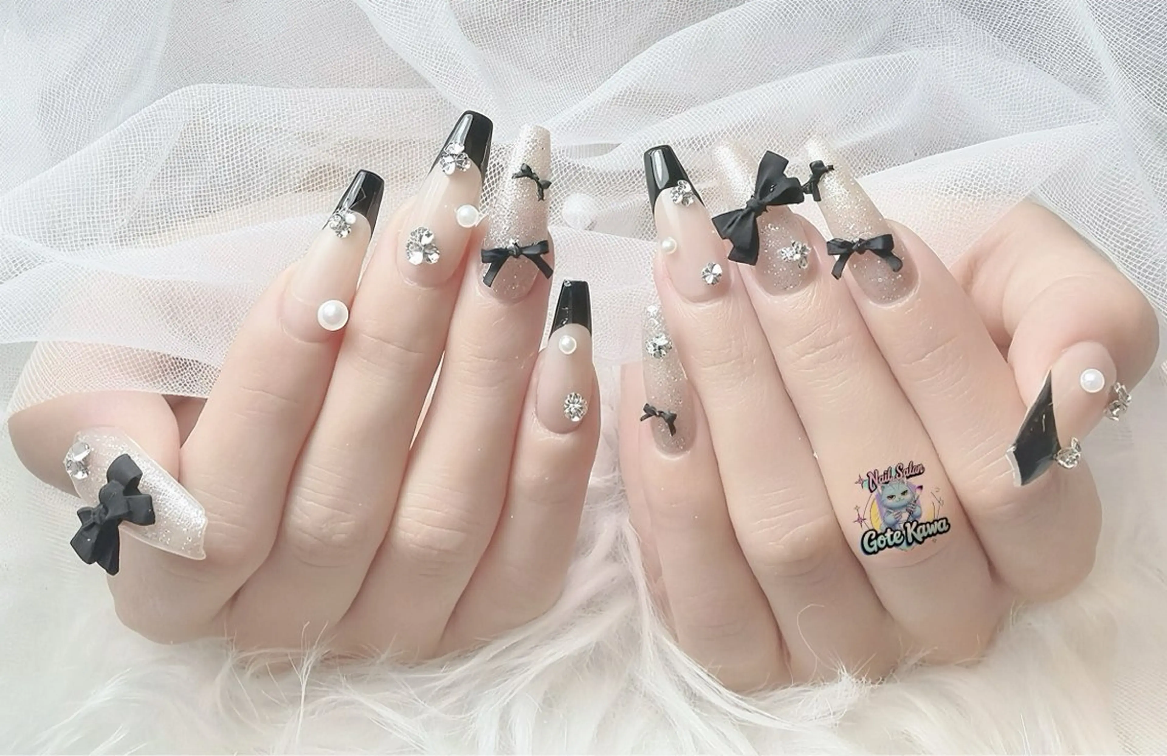 ネイル フレンチネイル ワンホンネイル Gote Kawa nail salonのネイルデザイン