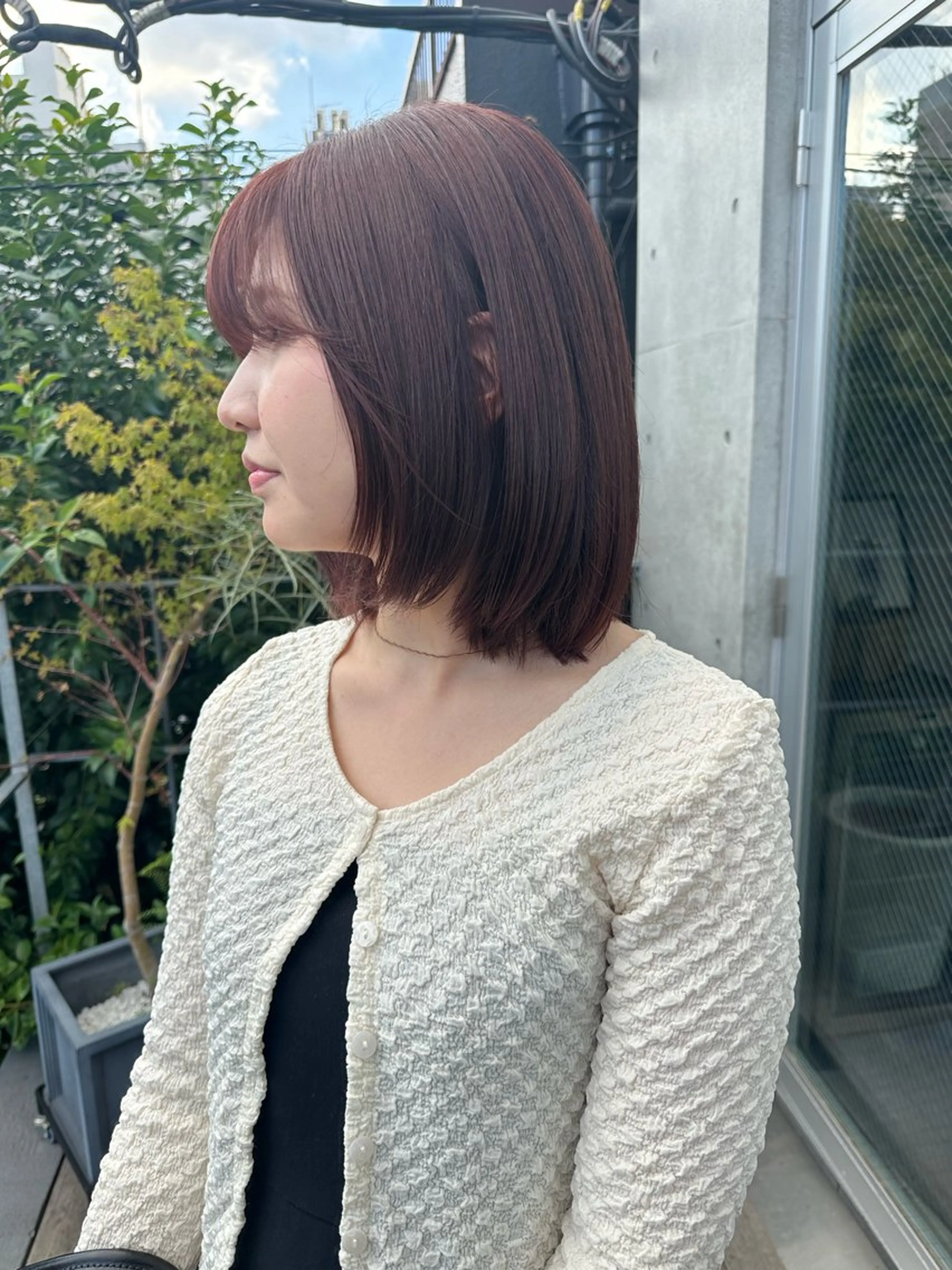 ミディアム カット ヘアカラー ボブ/似合わせカット /ニュアンスカラーのヘアスタイル