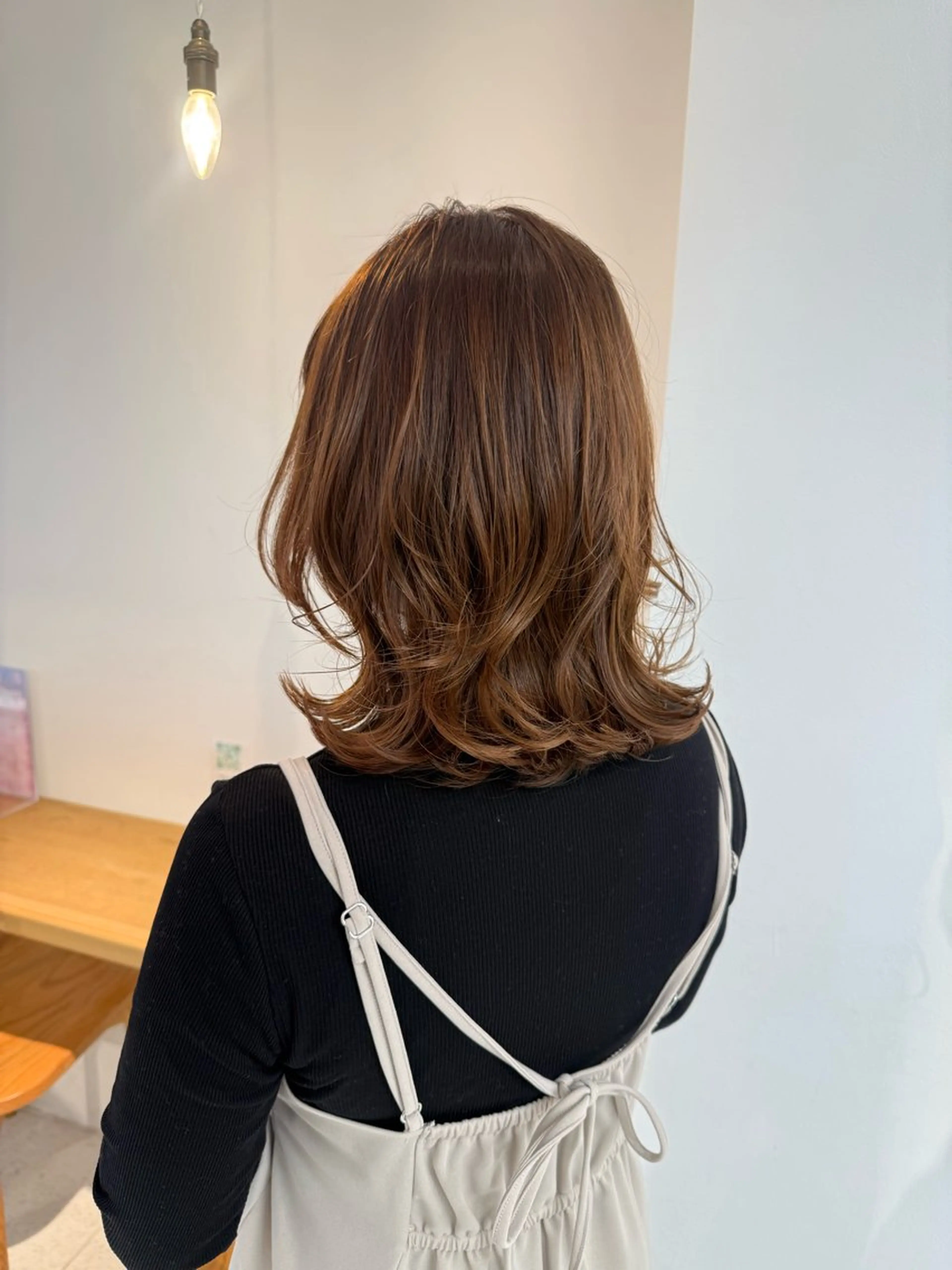 ミディアム カラー カット ヘアカラー 安永 涼のヘアスタイル