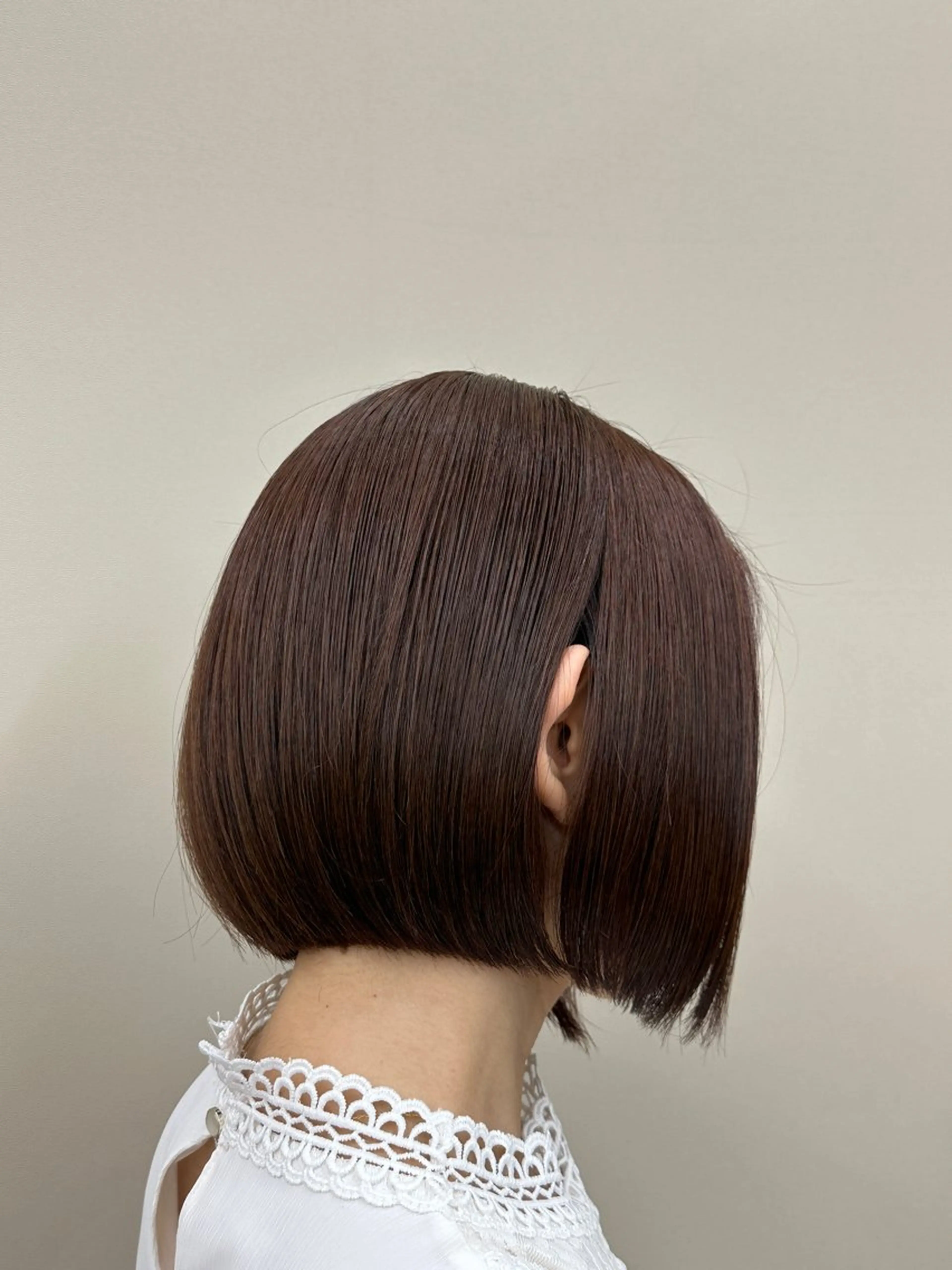 ショート カラー ボブ 高槻裕二 ショートボブ縮毛矯正のヘアスタイル