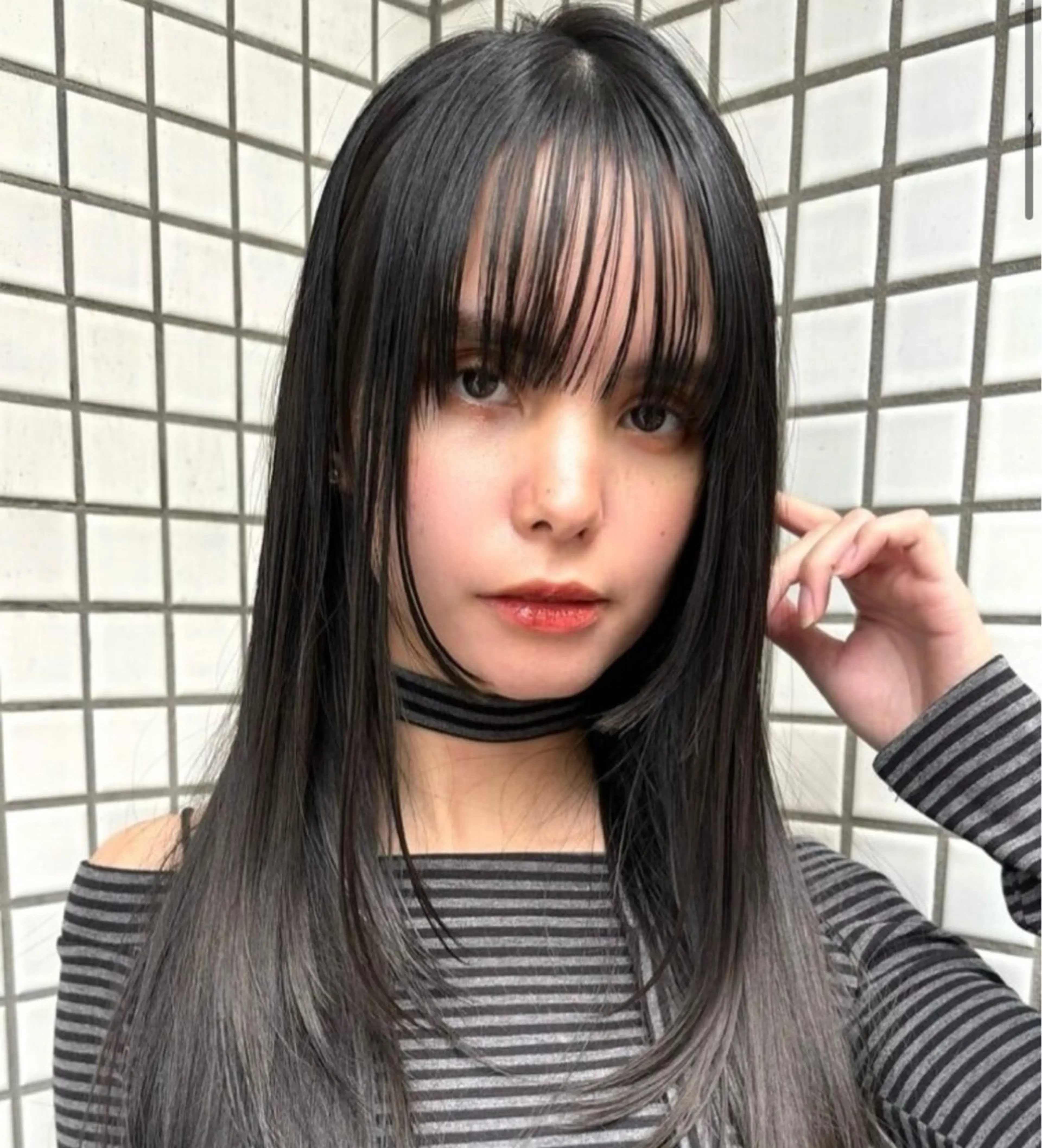 ロング カラー レイヤーカット カット 縮毛矯正 レイヤー／デザイン カット／ヒナノのヘアスタイル