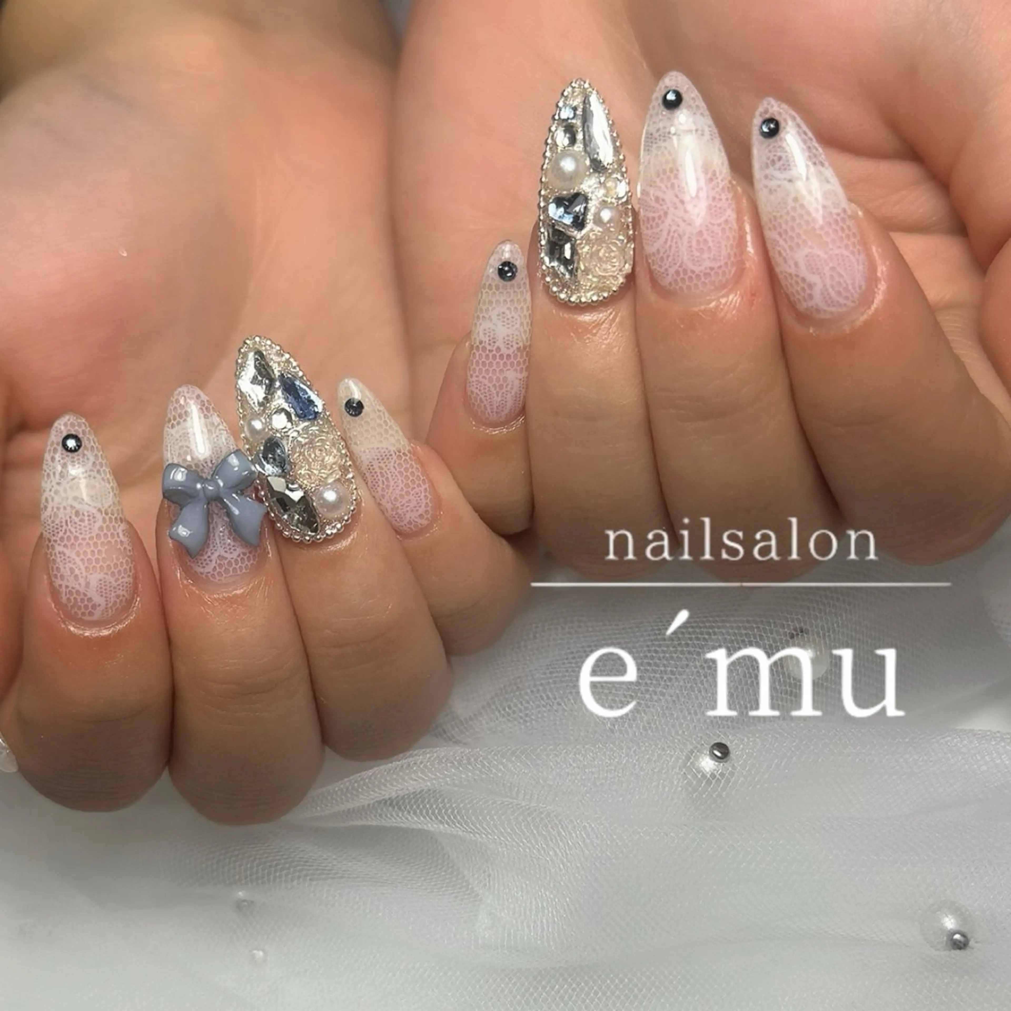 ネイル レース ハンドネイル nailsalon e´muのネイルデザイン