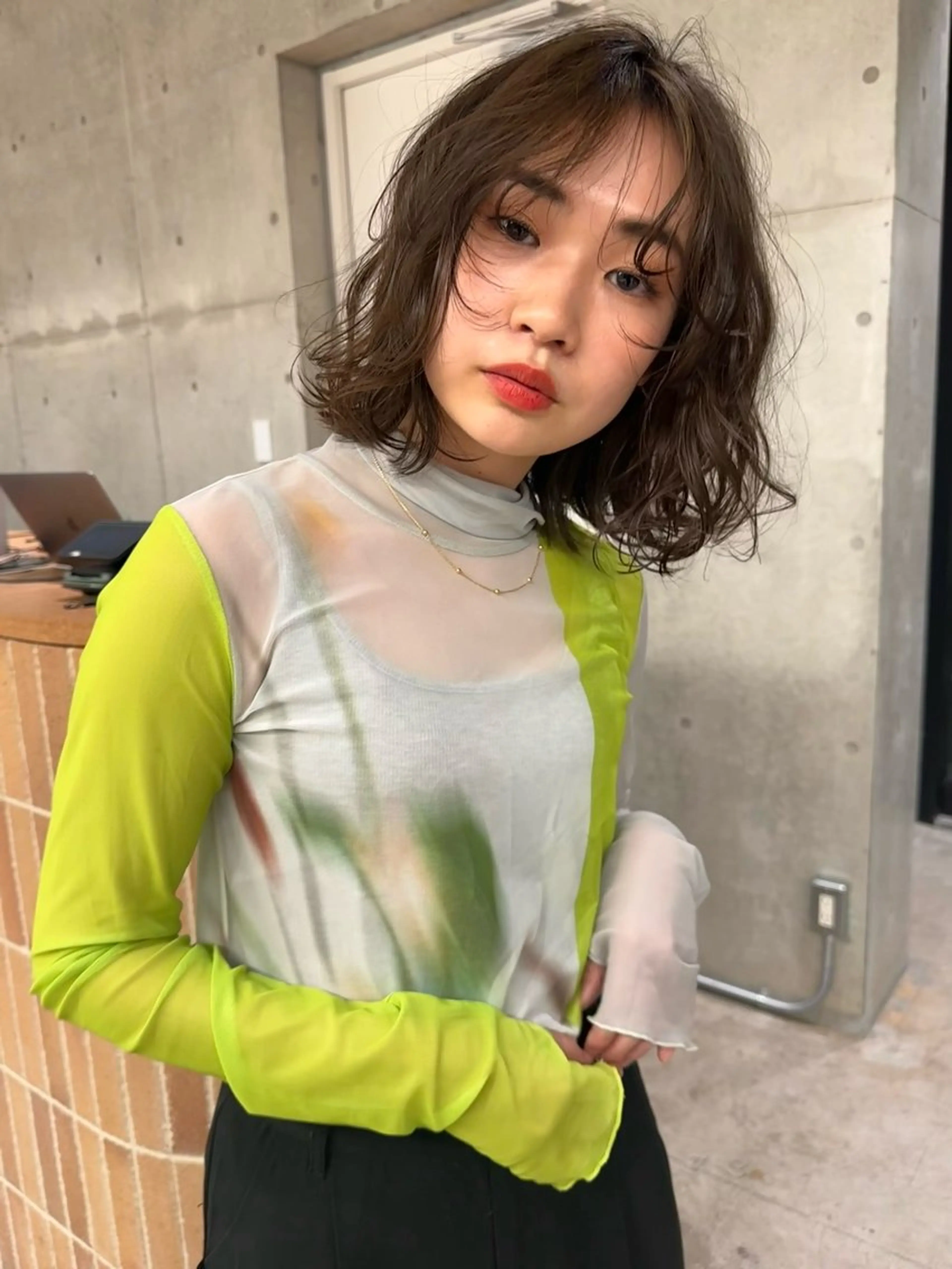 ミディアム カラー カット ヘアカラー お悩み解決パーマ hana🩰のヘアスタイル