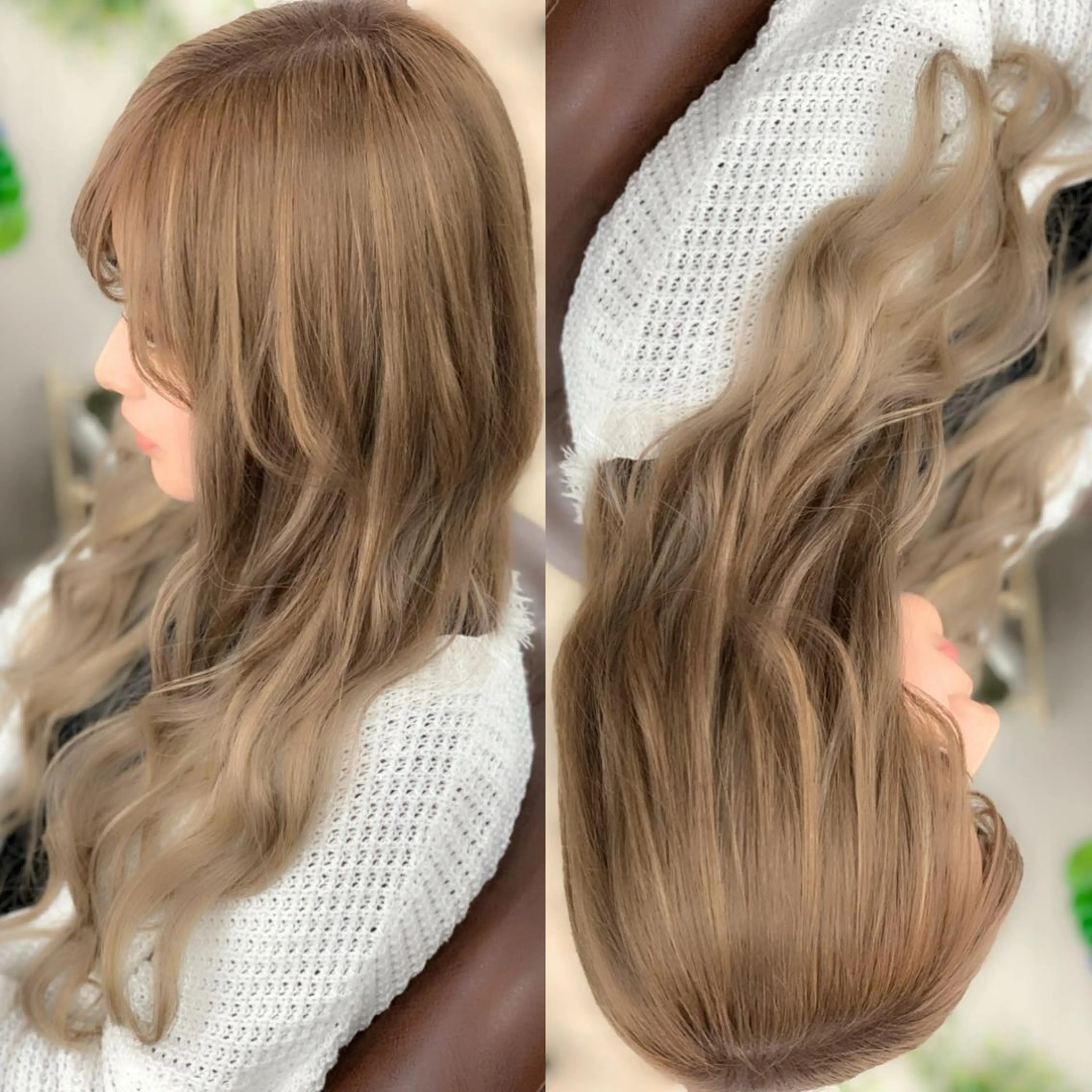 ロング カラー れん/ハイトーン /エクステ/韓国風のヘアスタイル