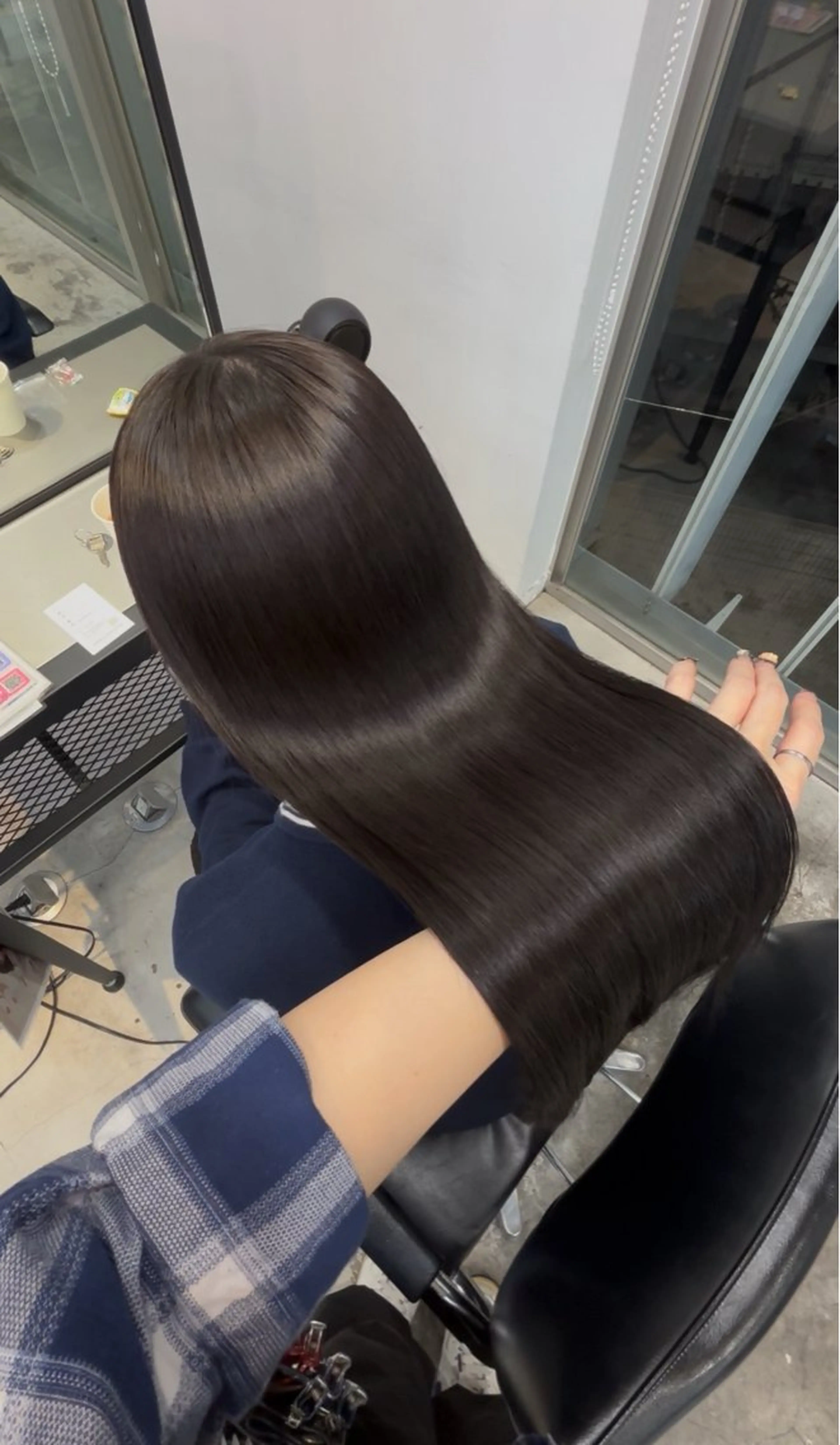 ロング カラー 伸ばしかけ 縮毛矯正 トリートメント ダメージレス艶髪 🦋MISAKI🦋のヘアスタイル