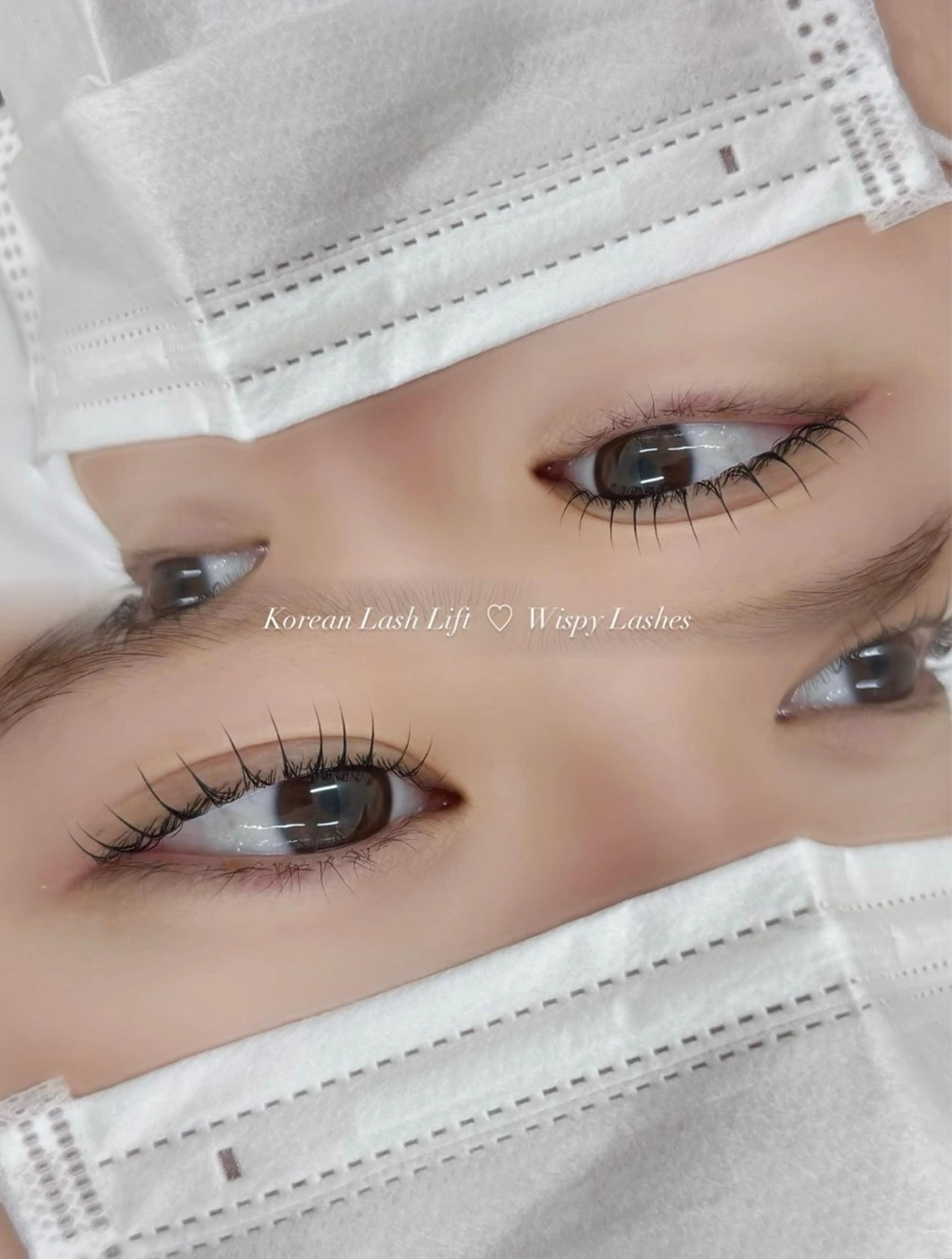 マツエク・マツパ 束感まつ毛 韓国風マツエク ナチュラル 一重×まつ毛パーマ マツパ 井原 留衣のマツエク・マツパデザイン