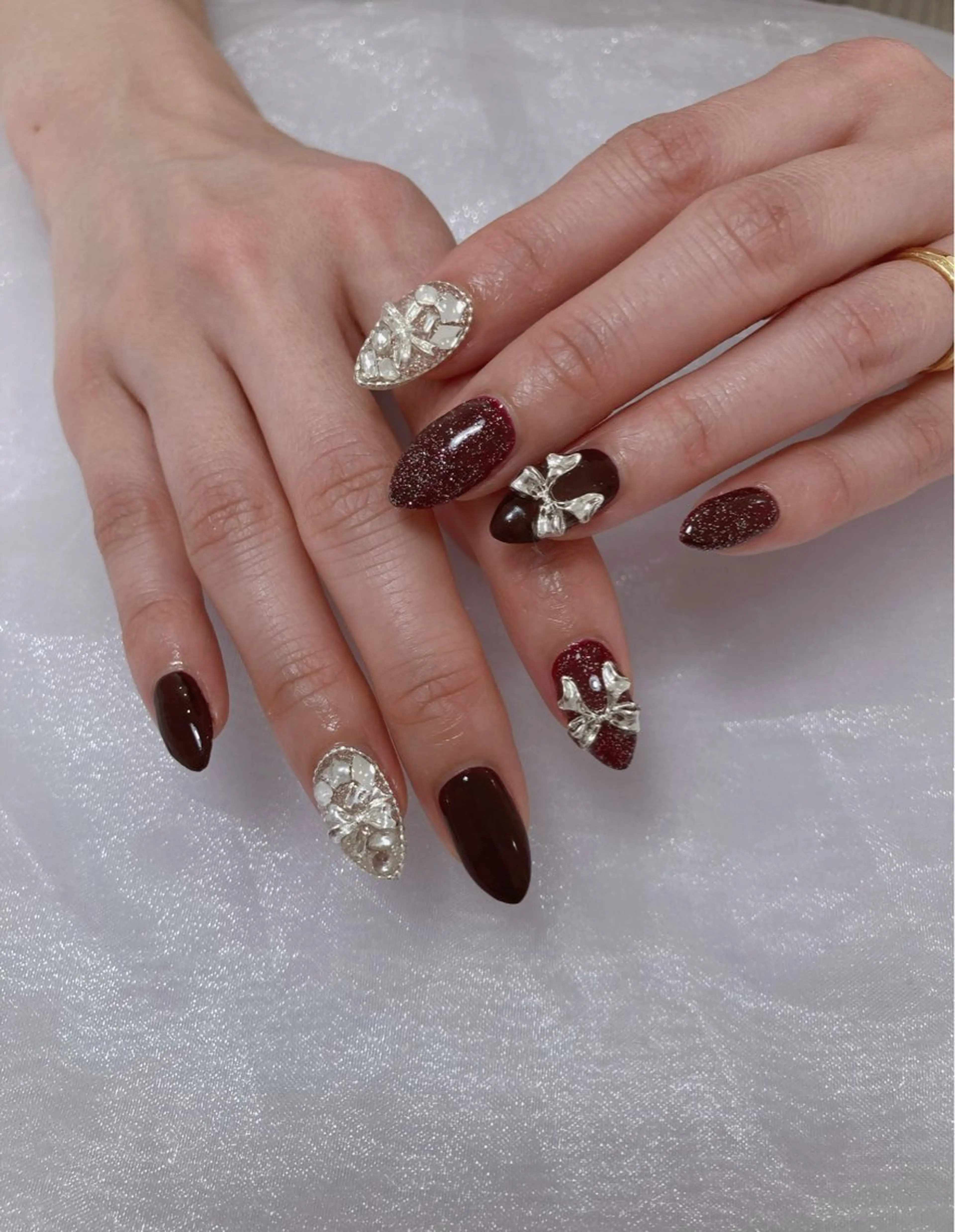 ネイル ハンドネイル eggplant レイカのネイルデザイン