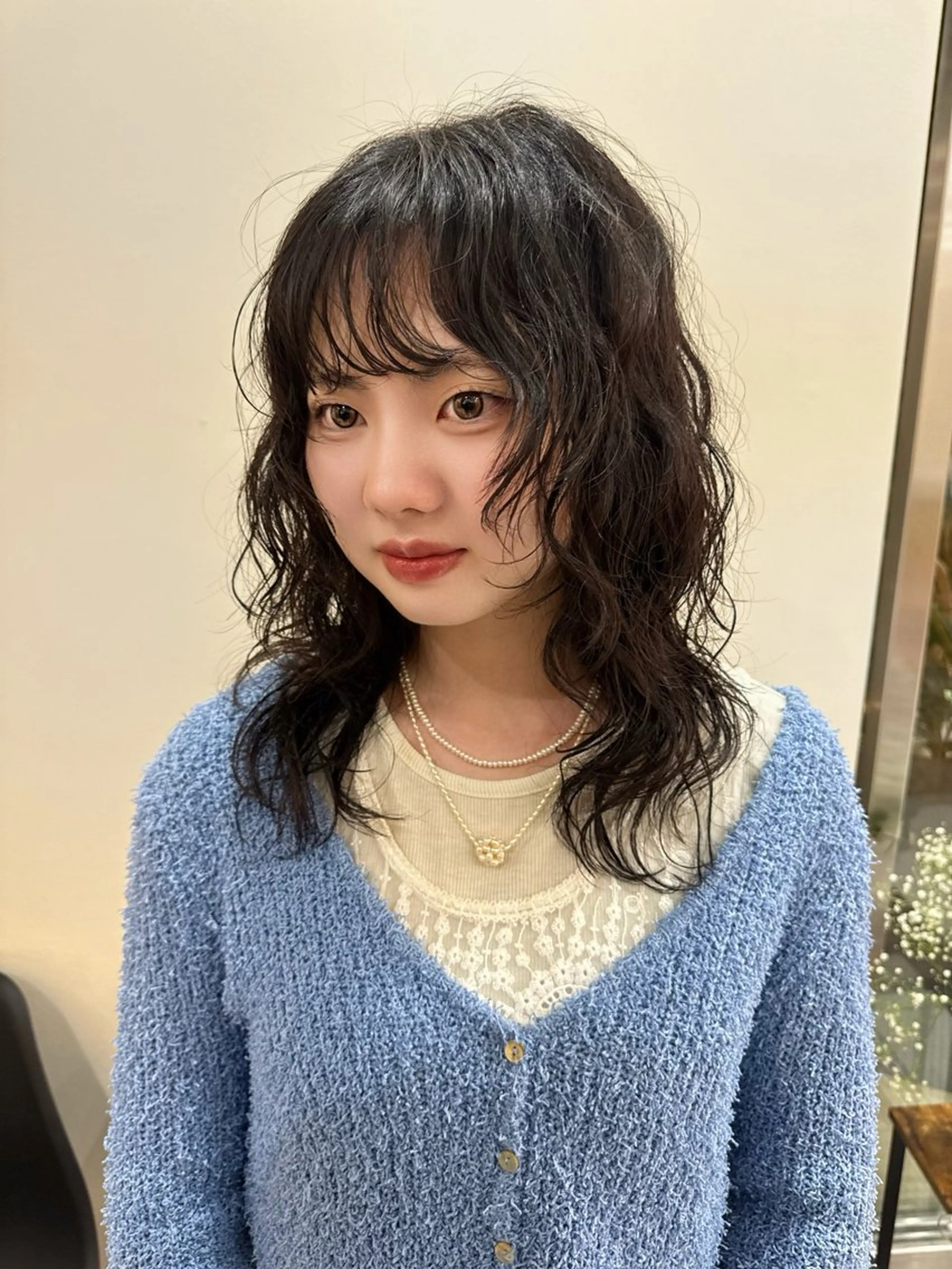 セミロング パーマ パーマ 山下 莉歩のヘアスタイル
