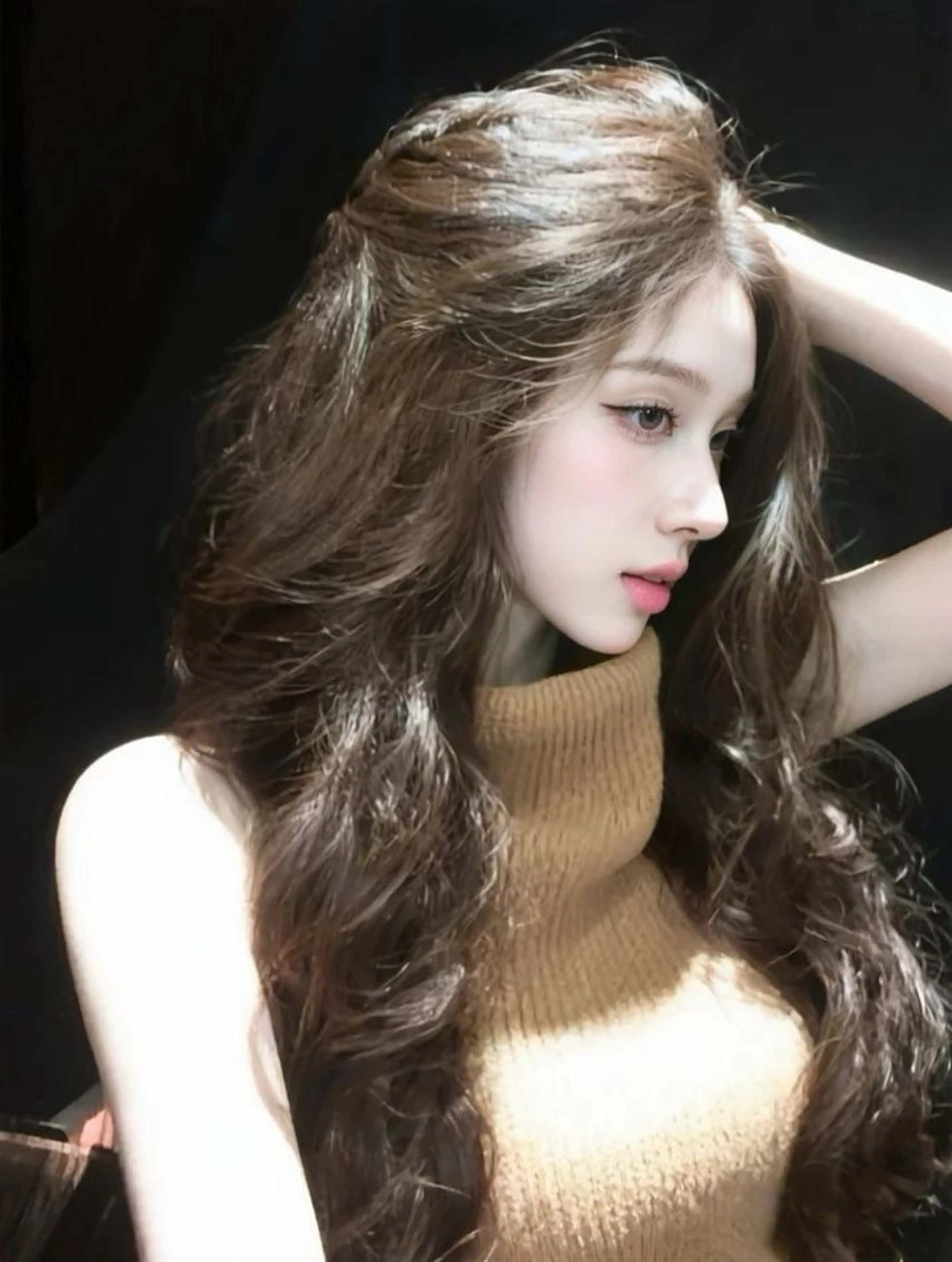 ロング 韓国風ヘア ヘアカラー 原宿／ワンホンヘア SAAYA🖤のヘアスタイル