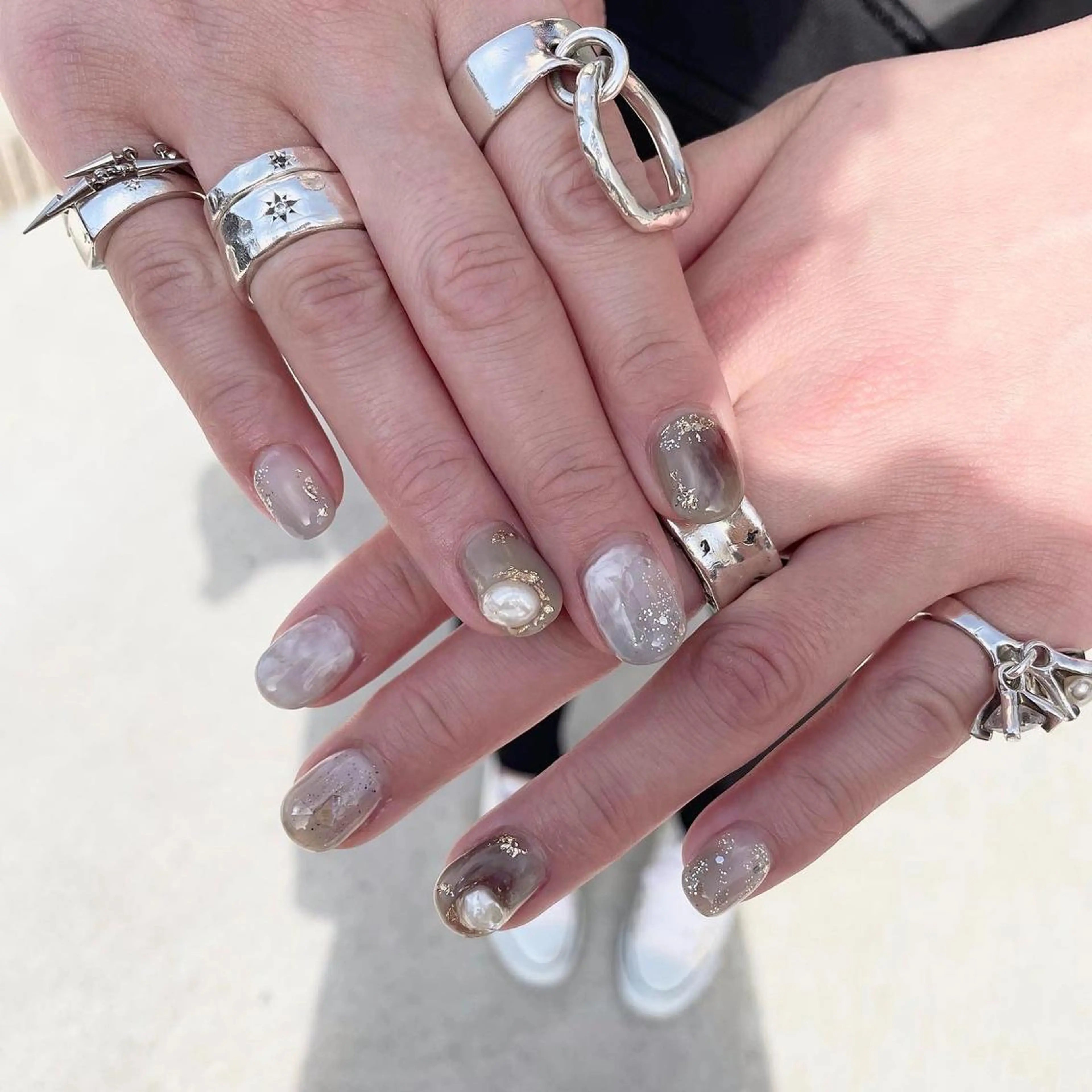 ネイル ハンドネイル Sea  nail by emaのネイルデザイン