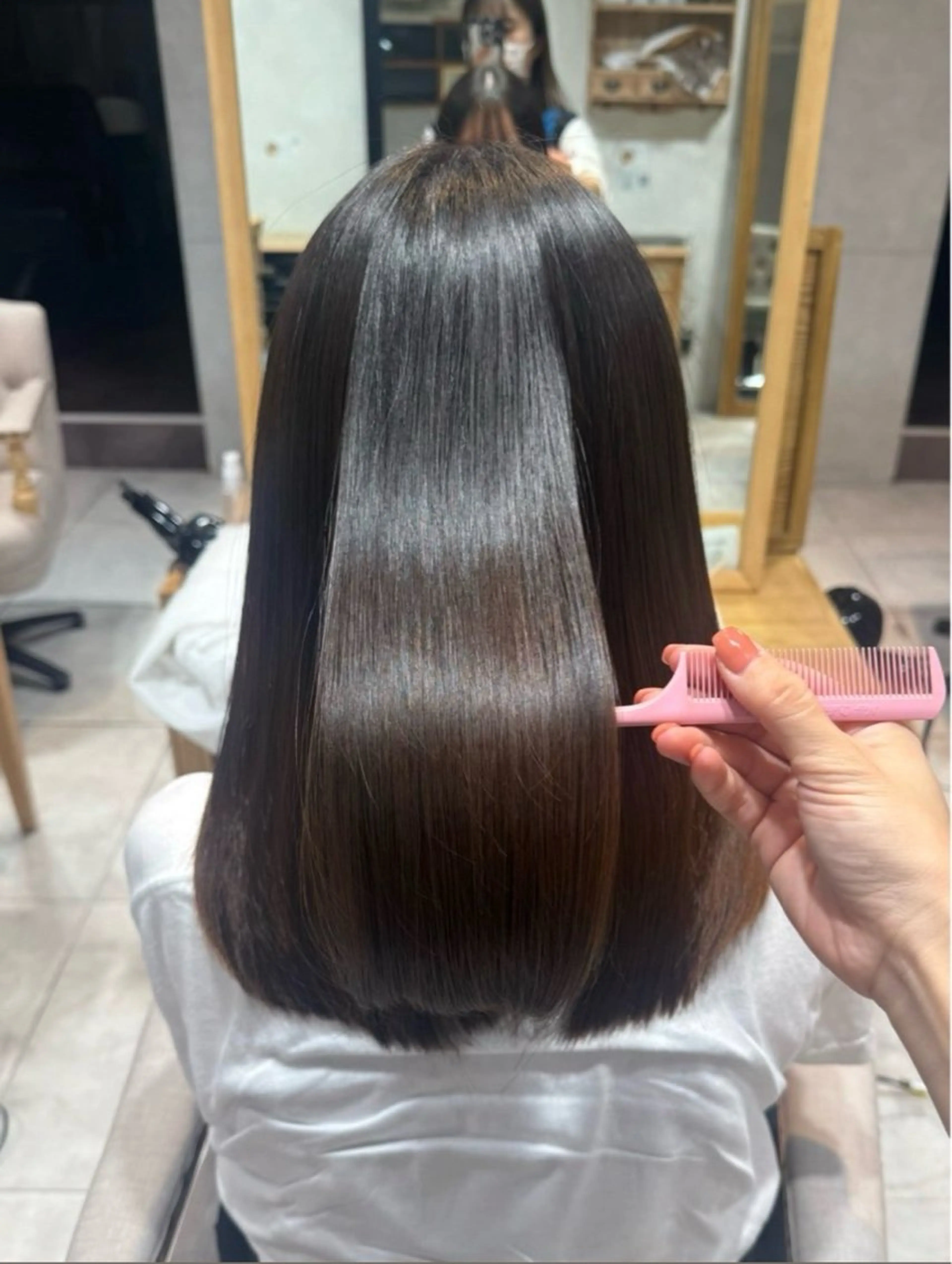 ロング 縮毛矯正 crea ₊˚⊹ ʚɞのヘアスタイル