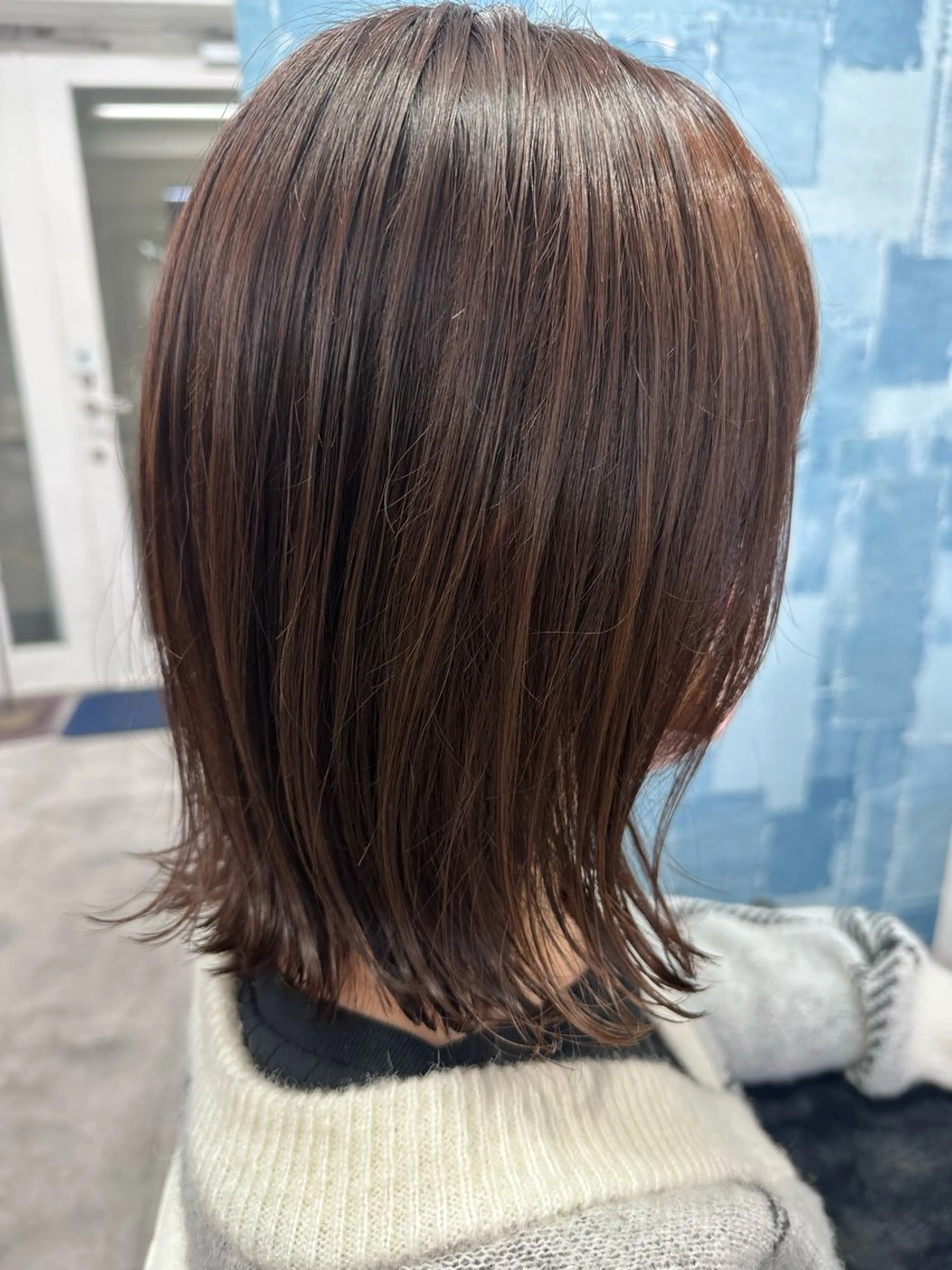 ミディアム カット ヘアカラー Noyヨシモト ヒロトのヘアスタイル