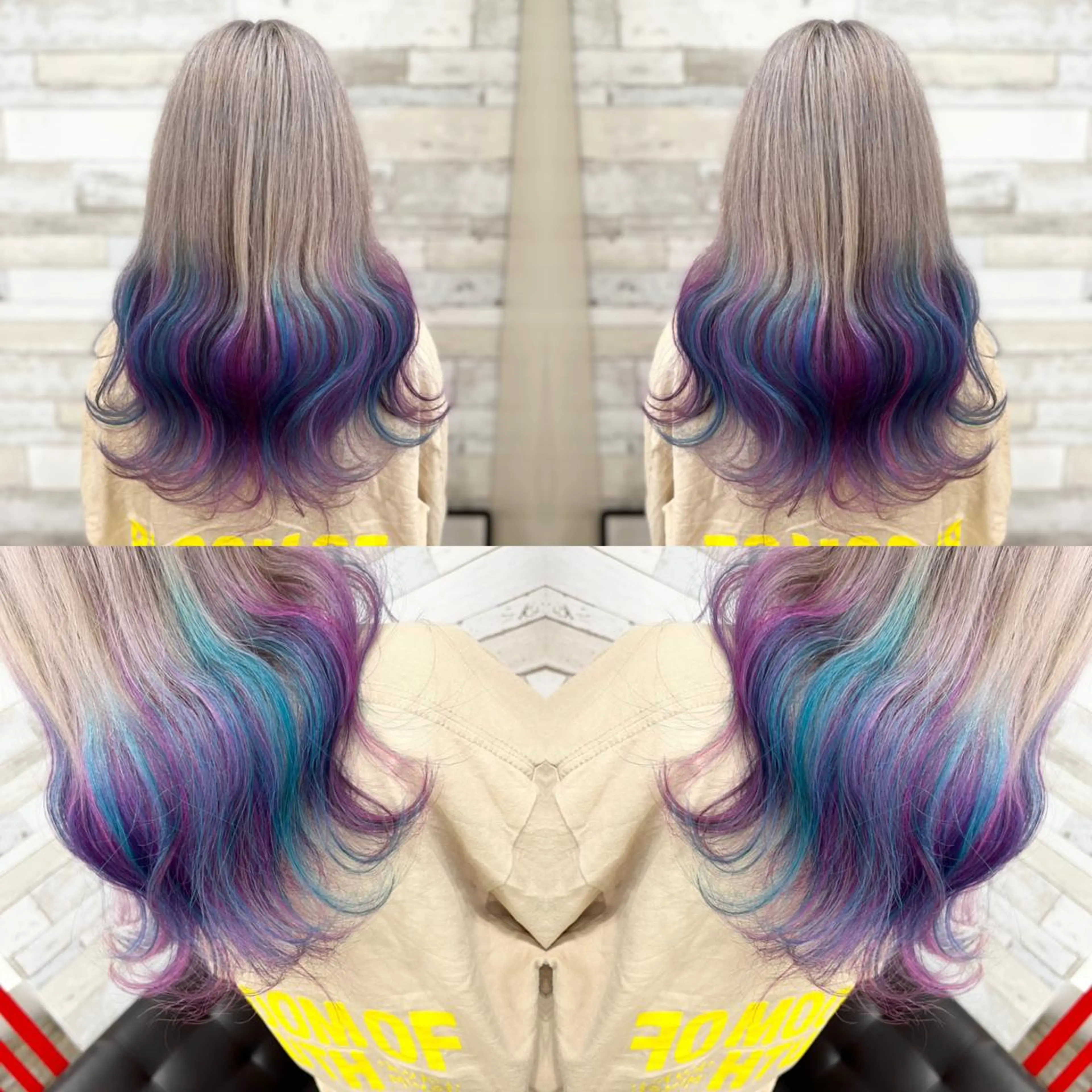 ロング カラー ブリーチ ヘアカラー トリートメント 🌈推し色派手髪 ハイトーンShinのヘアスタイル