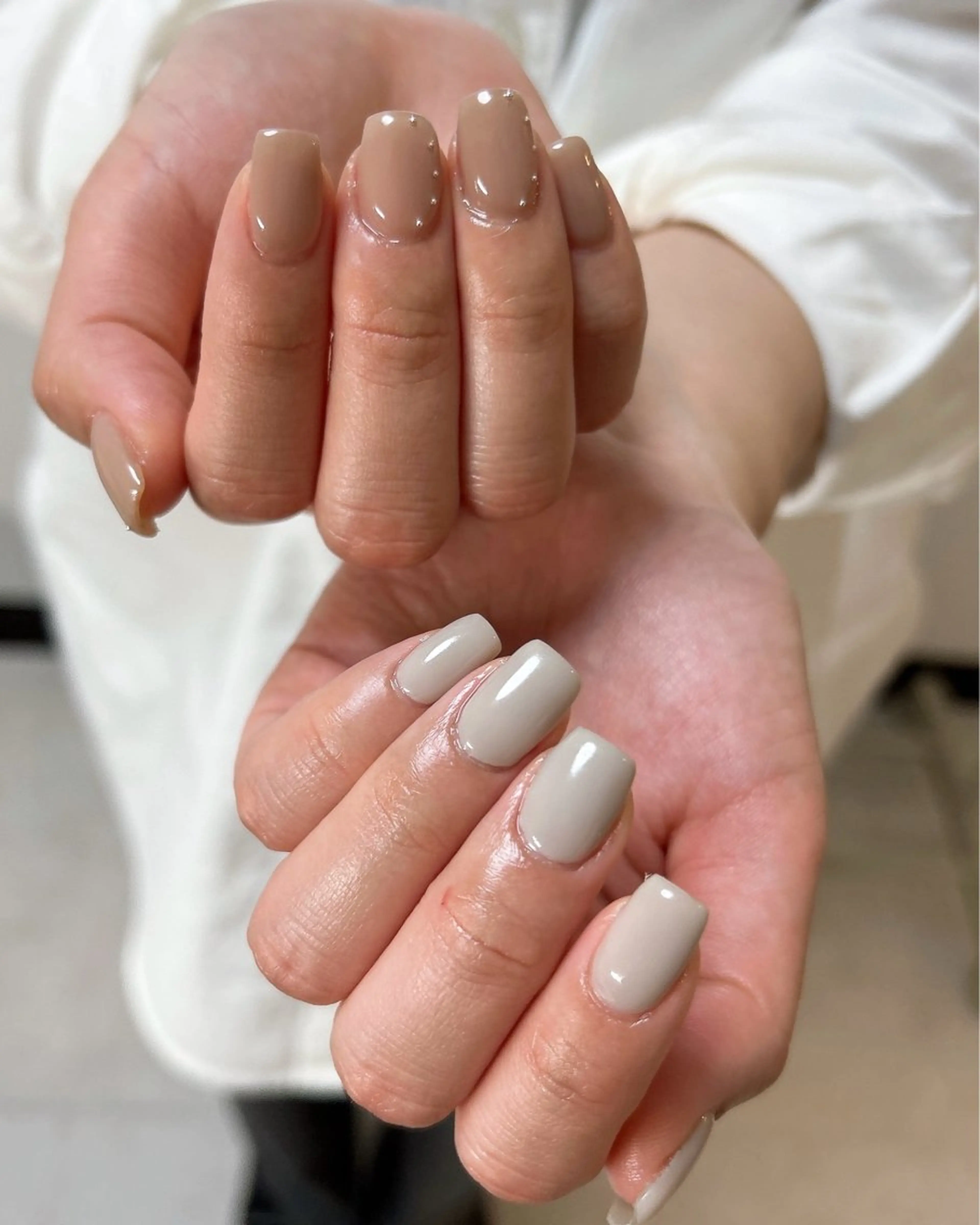 ネイル ワンカラーネイル ハンドネイル ten nail salon　かえでのネイルデザイン