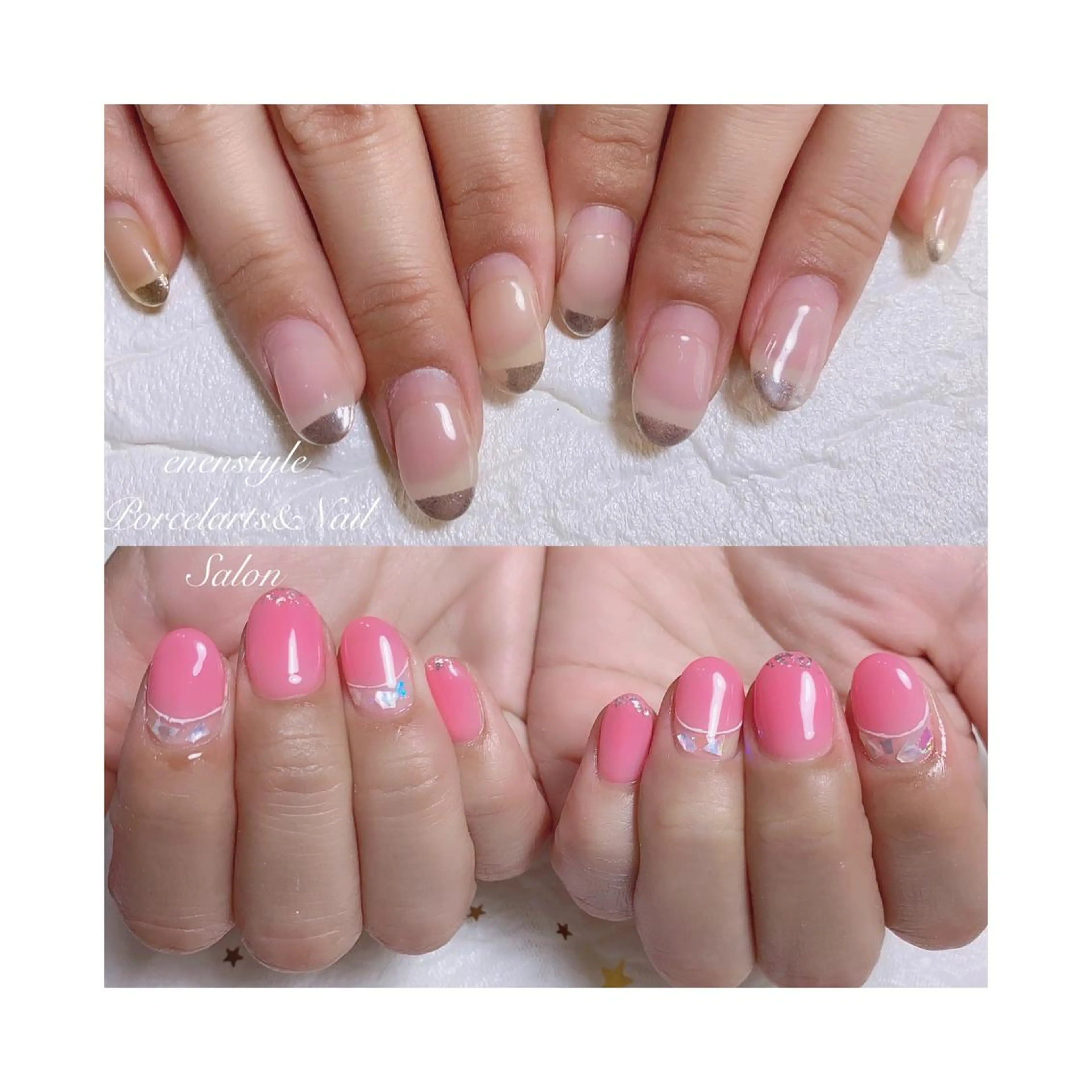 ミディアム ネイル ジェルネイル ニュアンスネイル オフィスネイル ワンカラーネイル パラジェル ハンドネイル 👑enen style👑のネイルデザイン