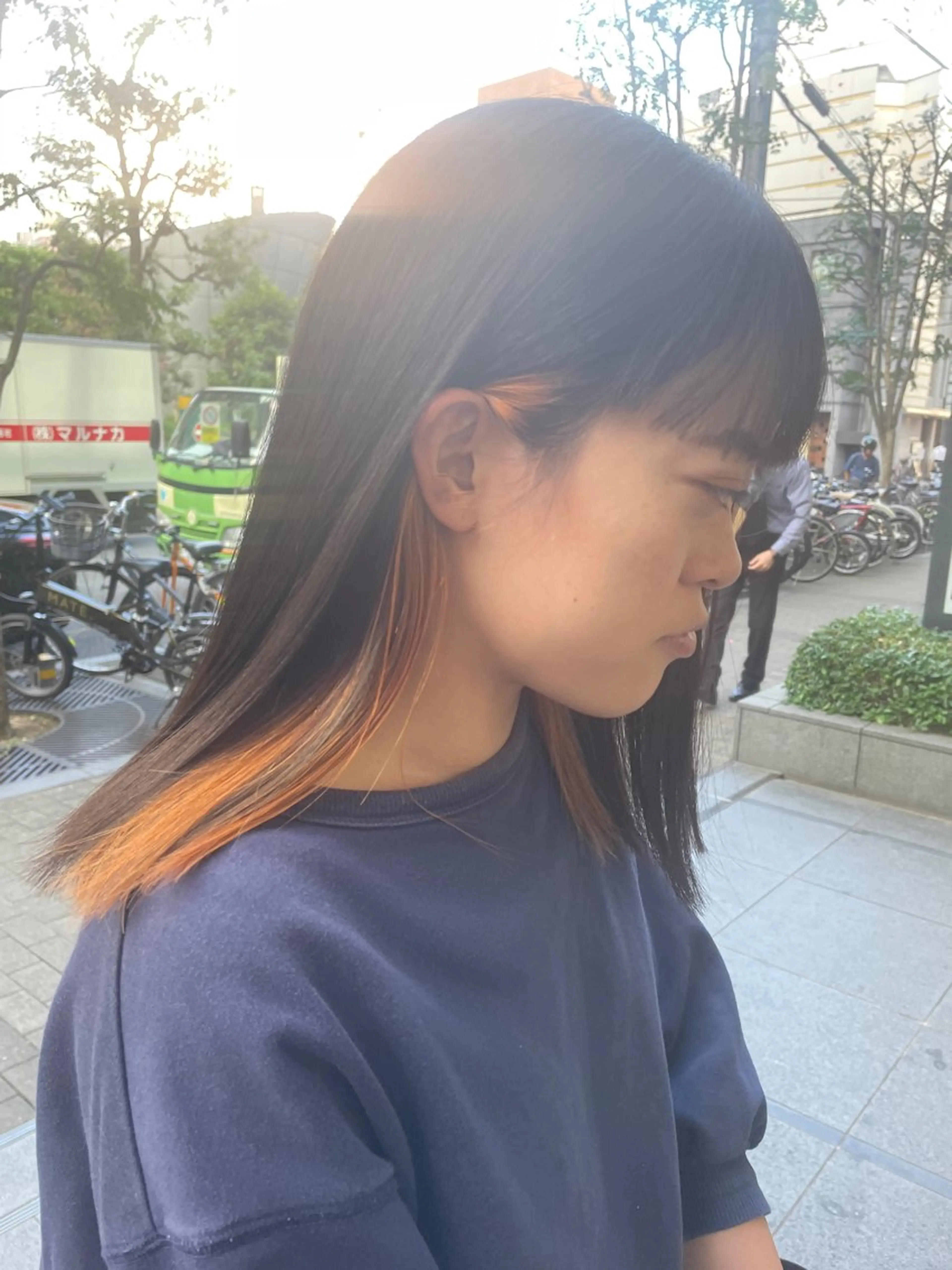 セミロング 透明感ニュアンス 柔らかstyle🤍のヘアスタイル