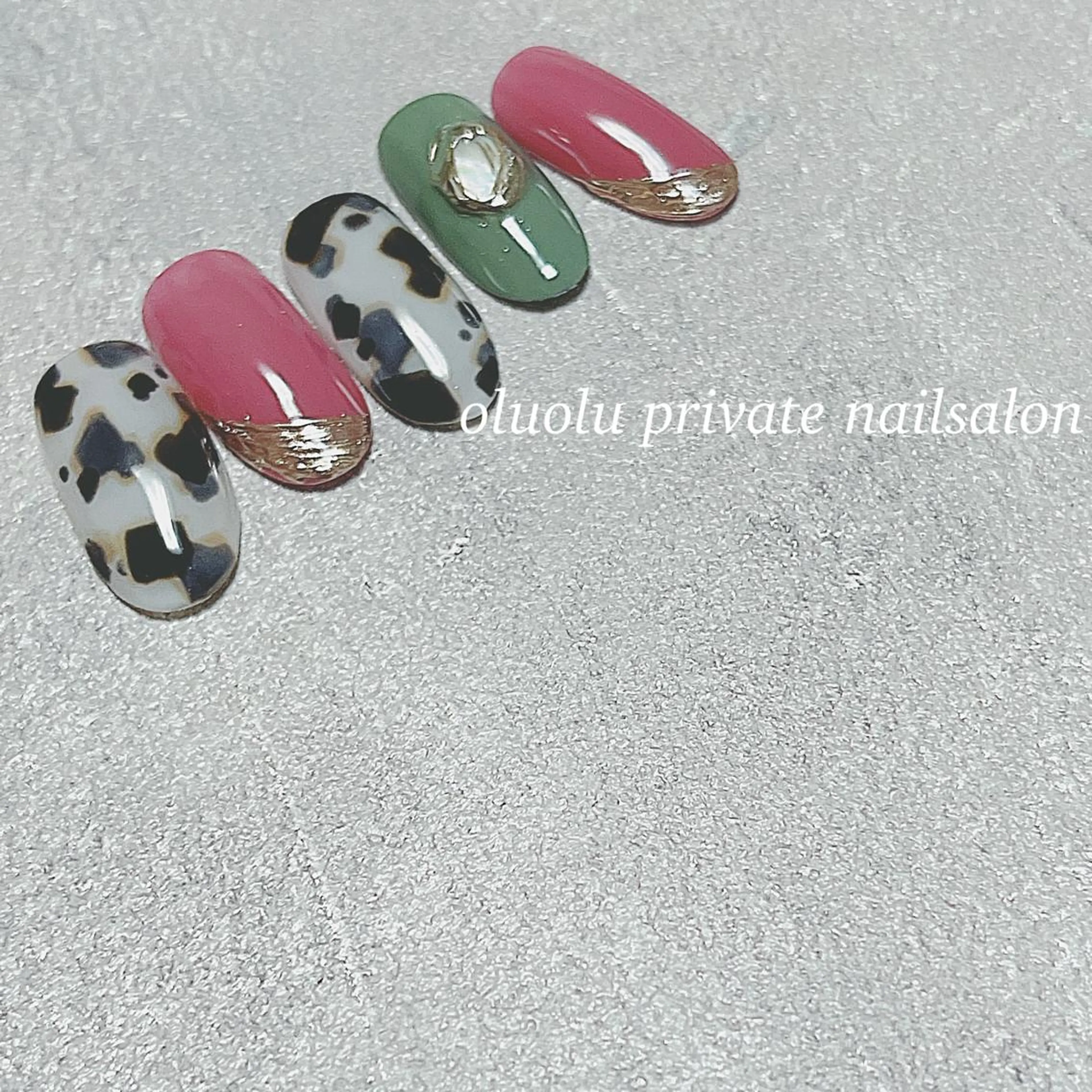 ネイル アートネイル べっ甲ネイル フットネイル ジェルネイル ミラーネイル ハンドネイル 大村 紬華のネイルデザイン