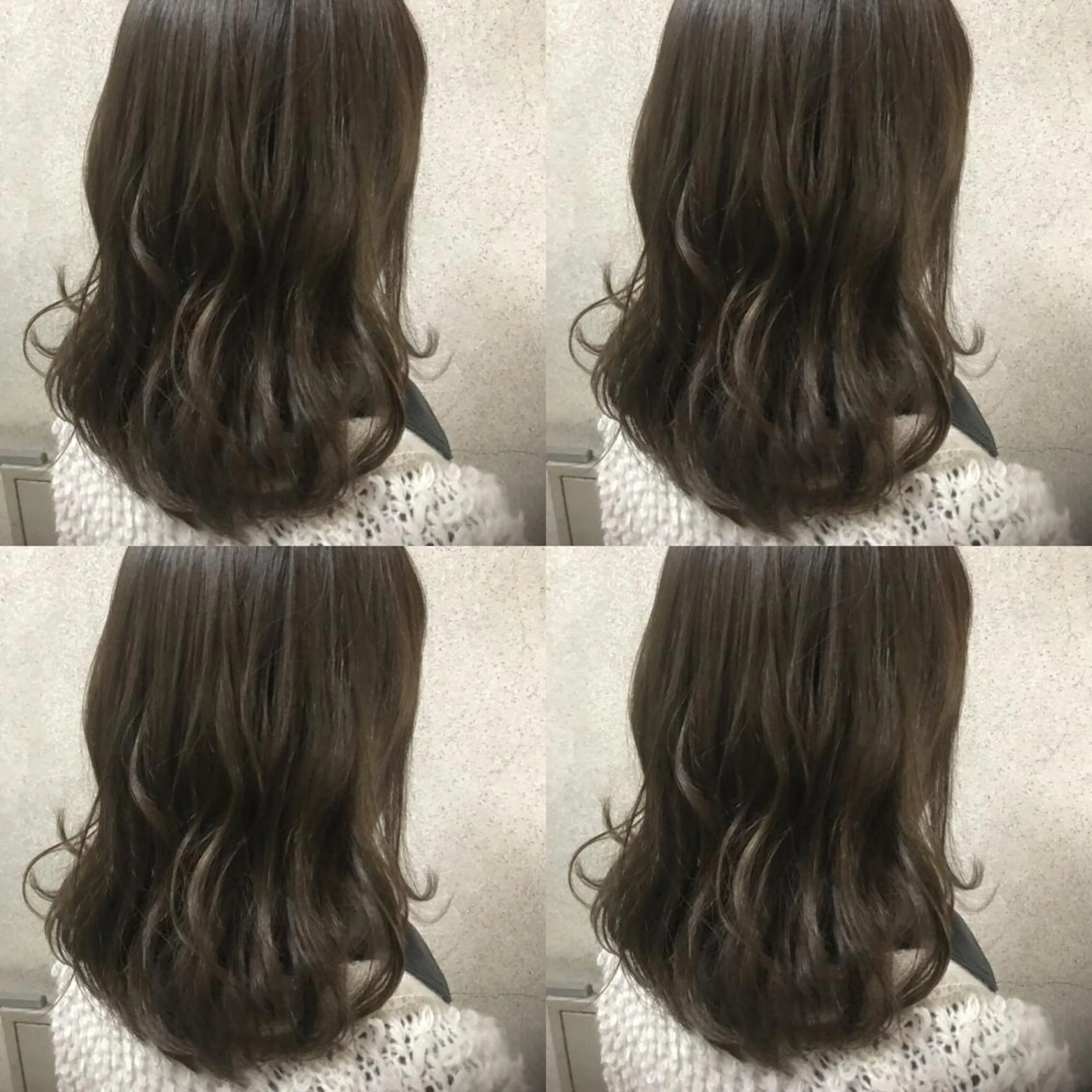 ミディアム カラー ヘアカラー 小栗 麻衣のヘアスタイル