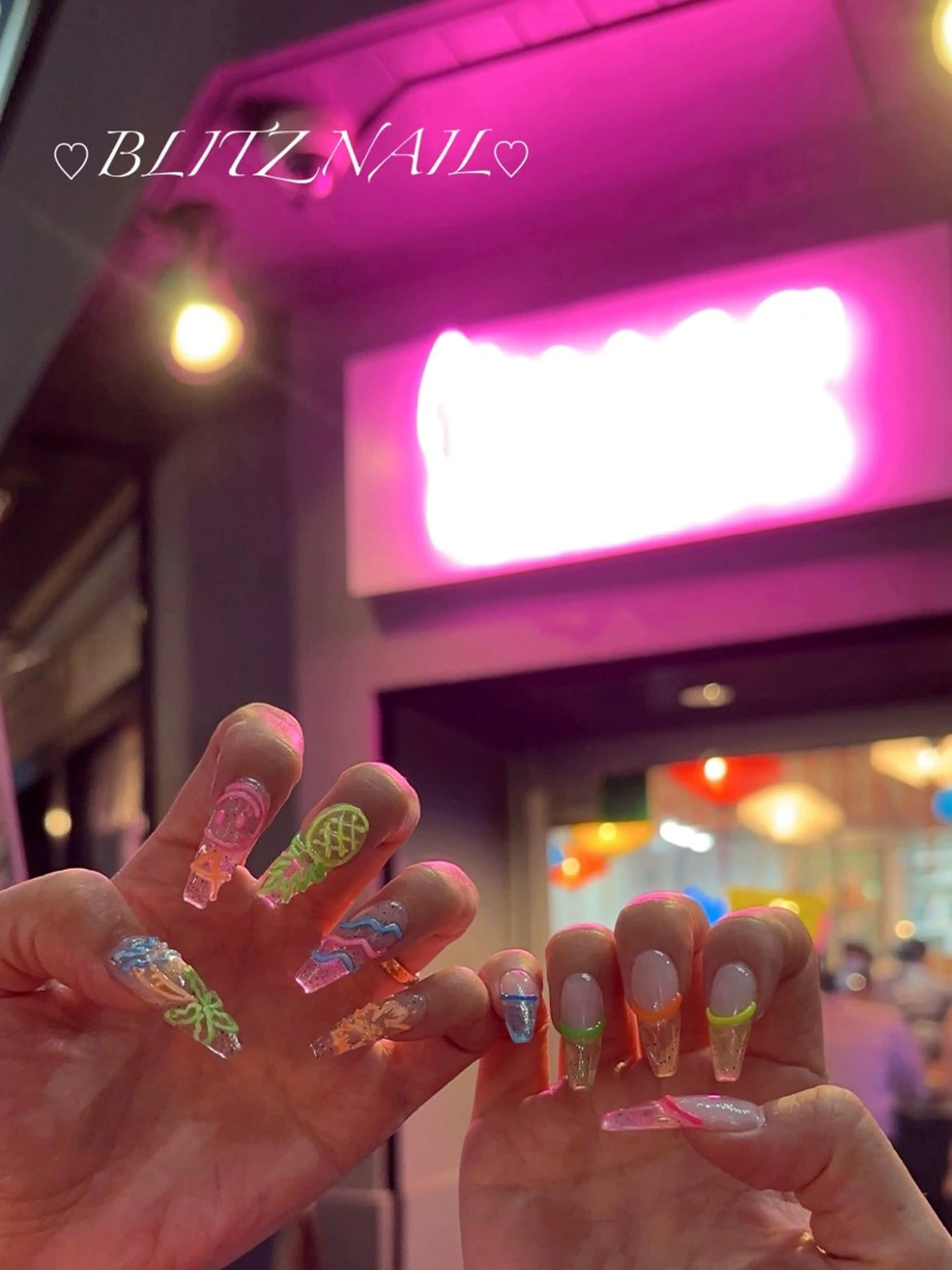 ネイル クリアネイル 長さ出し ネイルチップ BLITZ Nail 岩田💅🏻✨のネイルデザイン