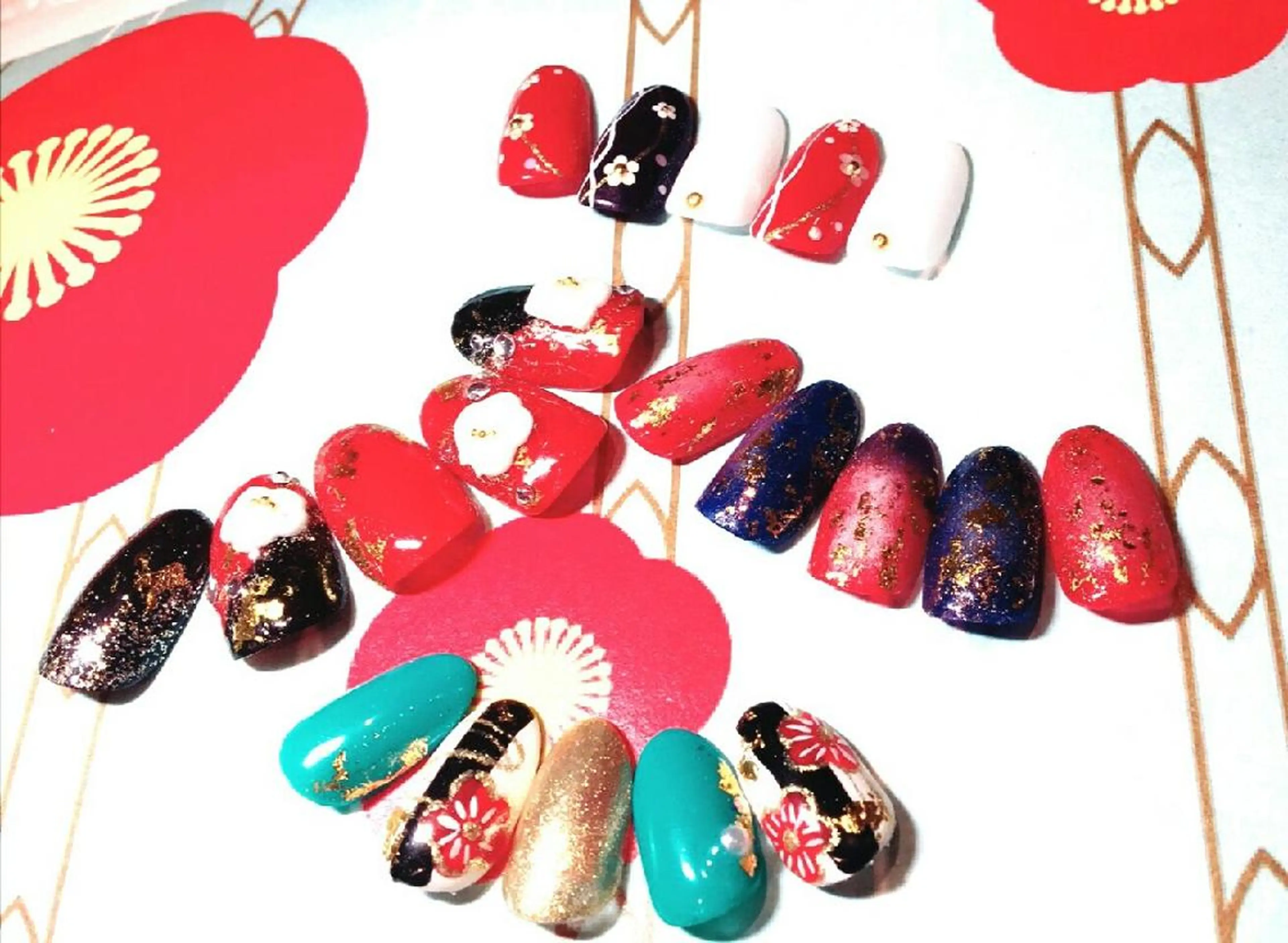 ネイル 成人式 ティーエヌ 金山駅東口店のネイルデザイン