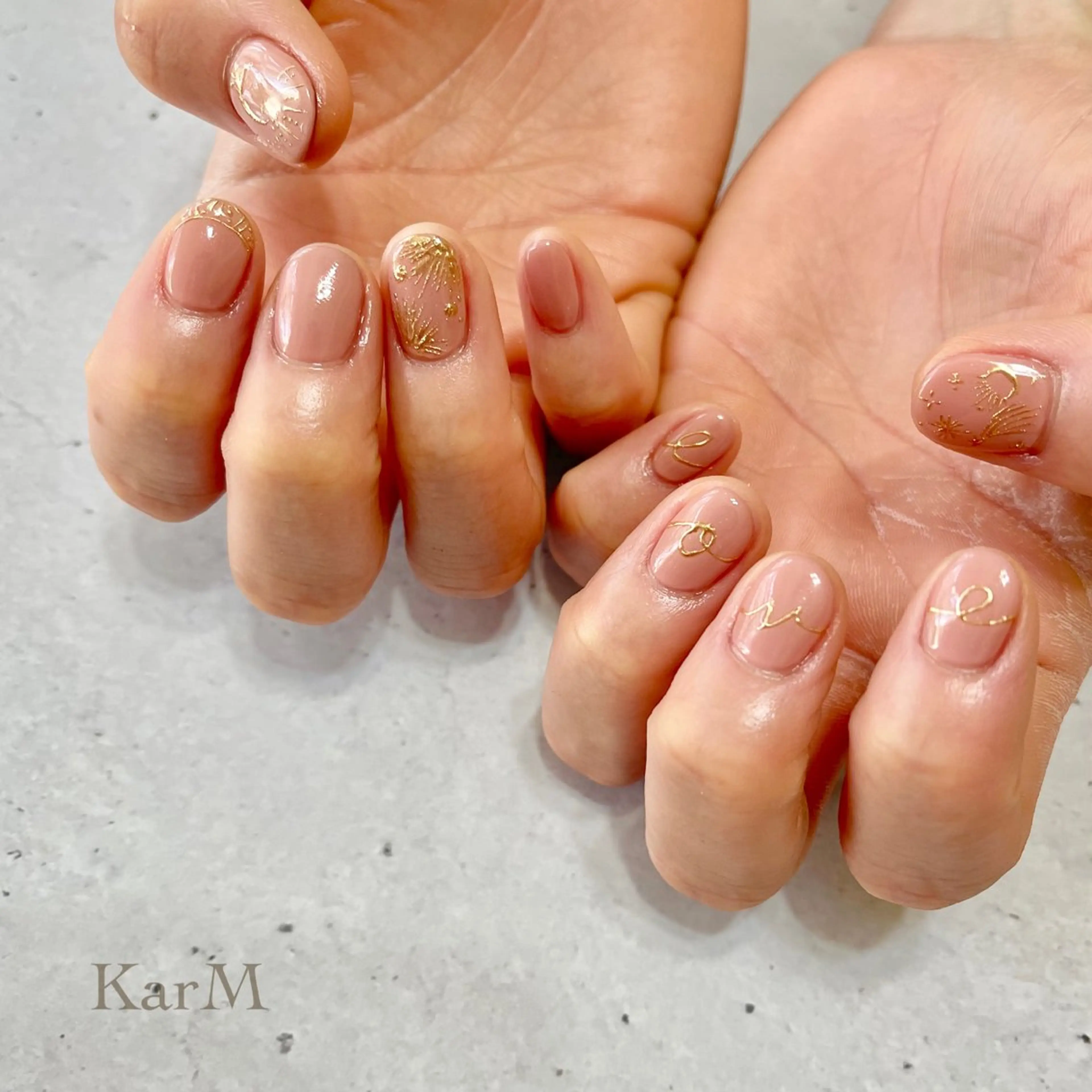 ネイル アートネイル オーロラネイル チークネイル フットネイル フレンチネイル ハンドネイル ogino karinのネイルデザイン