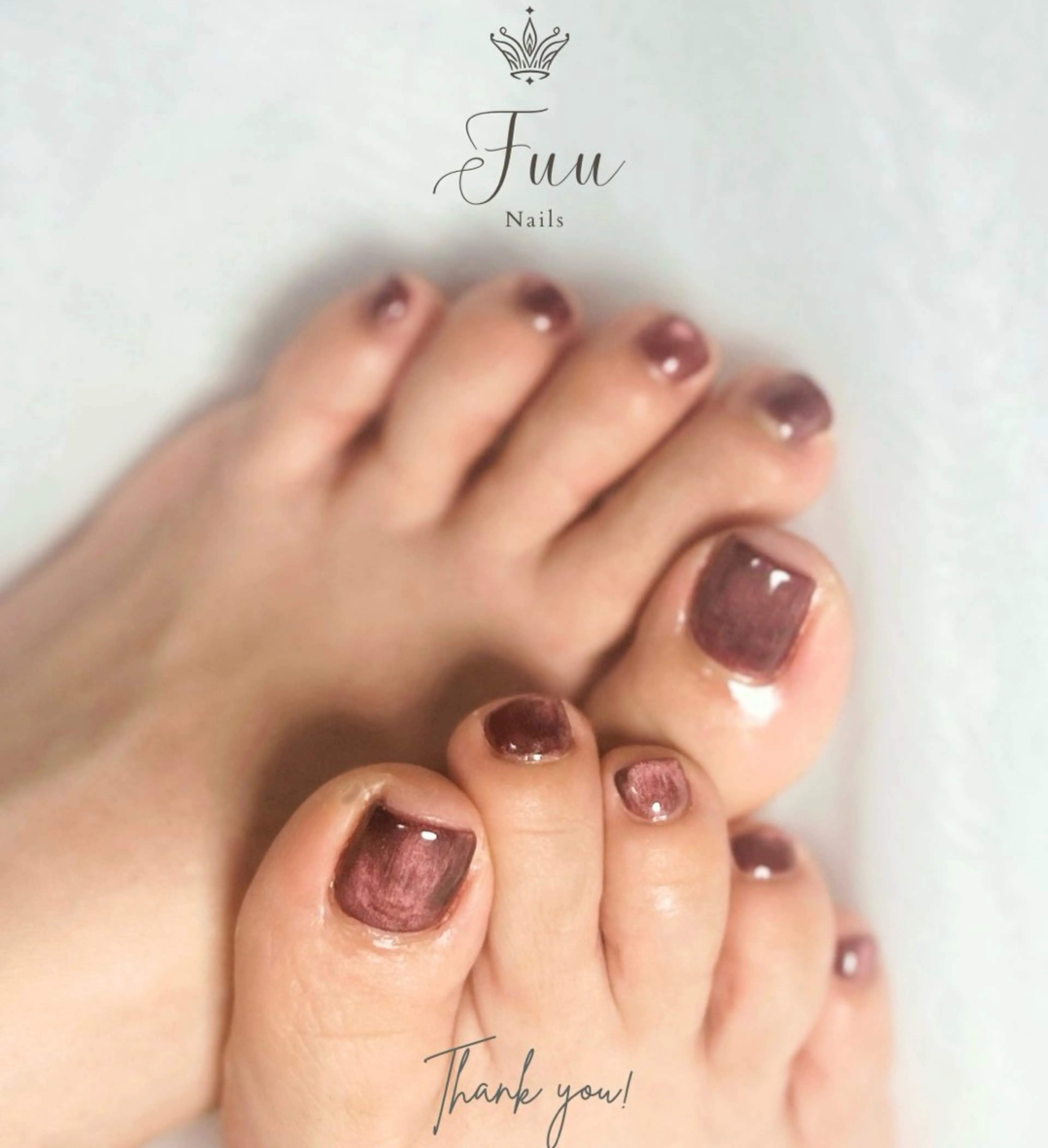 ネイル ボルドー フットネイル 犬のいるネイルサロン Fuu nailsのネイルデザイン