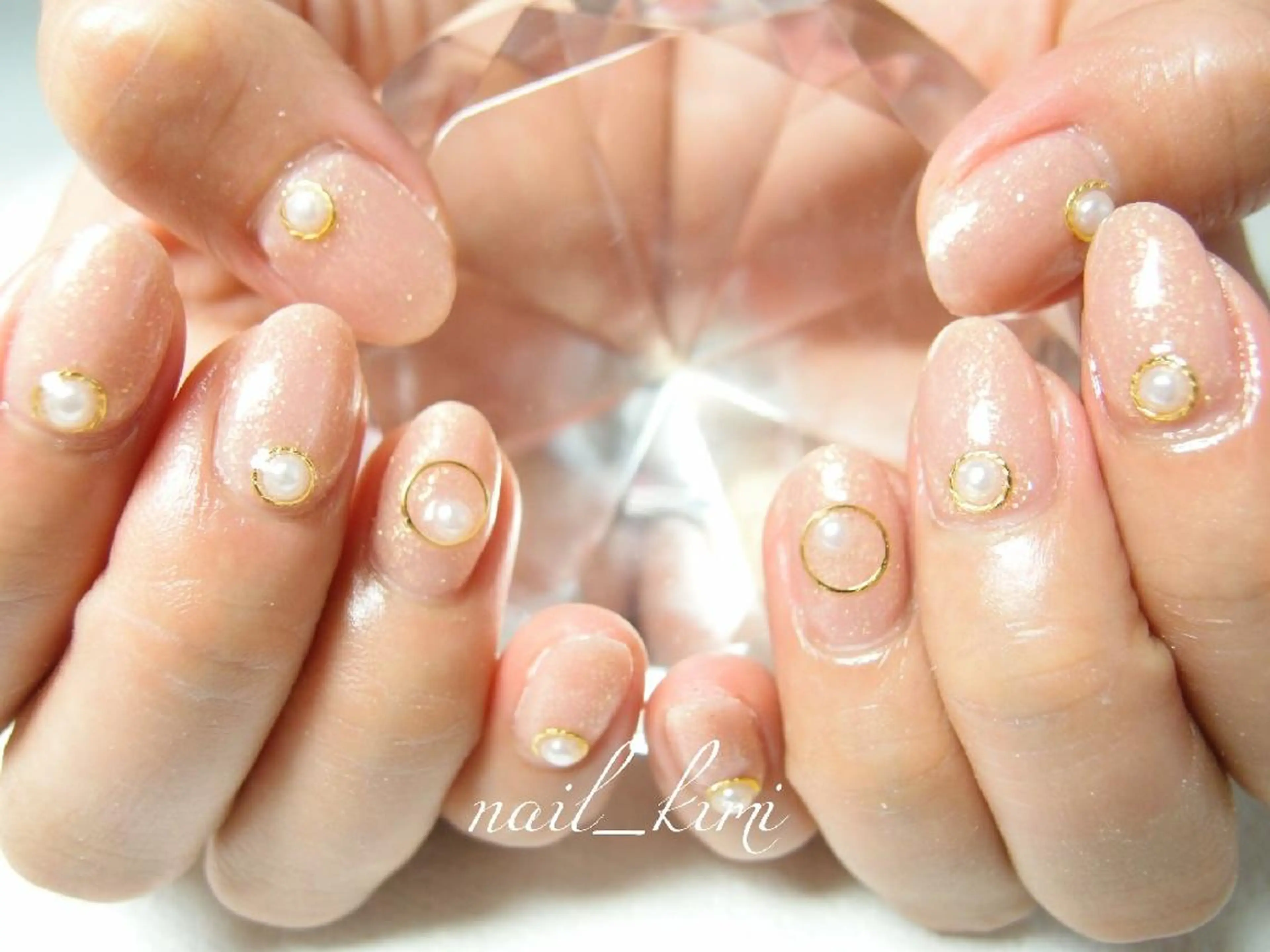 ネイル ワンカラーネイル ストーンネイル ETHOSENSE. kimikaのネイルデザイン