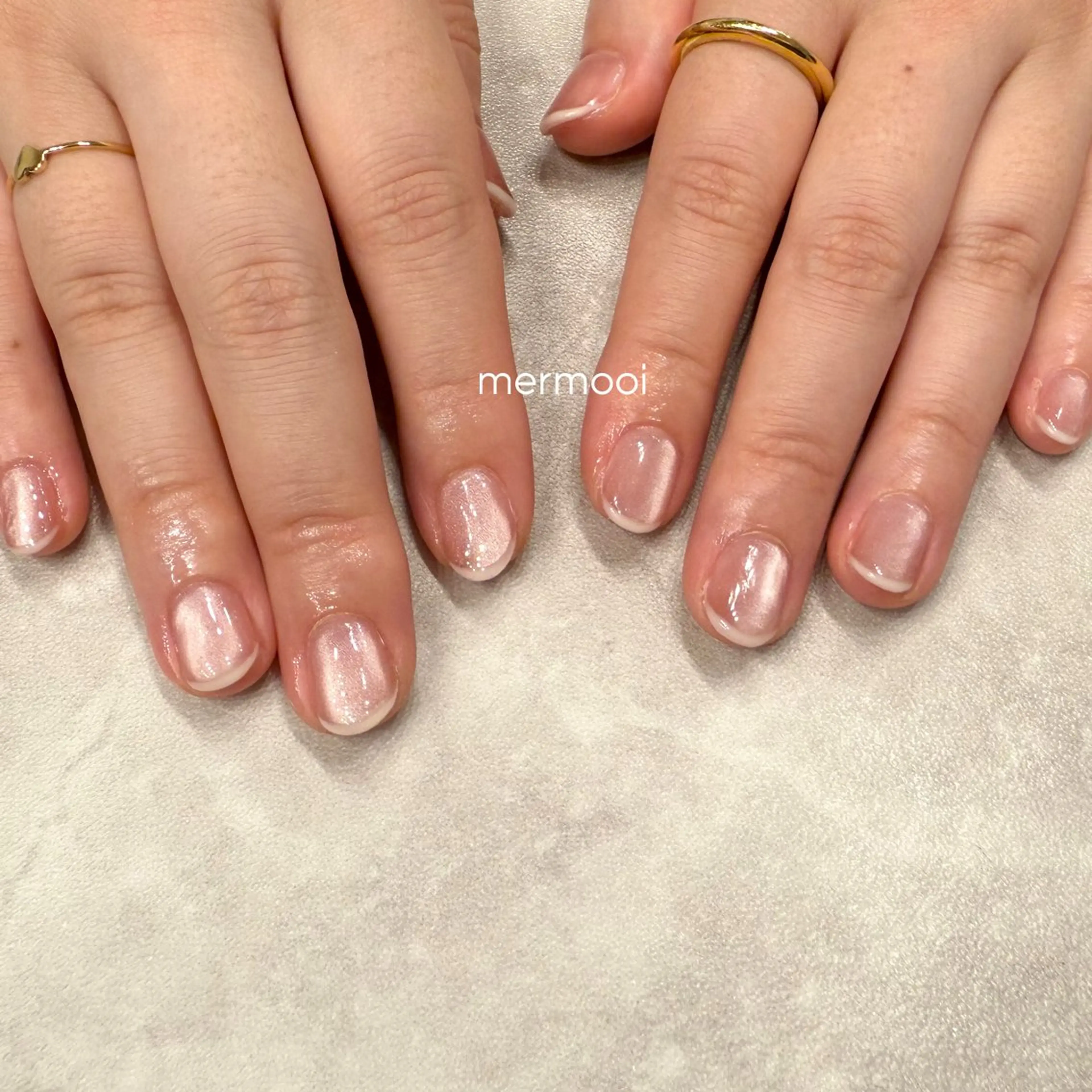 ネイル フレンチネイル マグネットネイル ハンドネイル melumooi nailのネイルデザイン