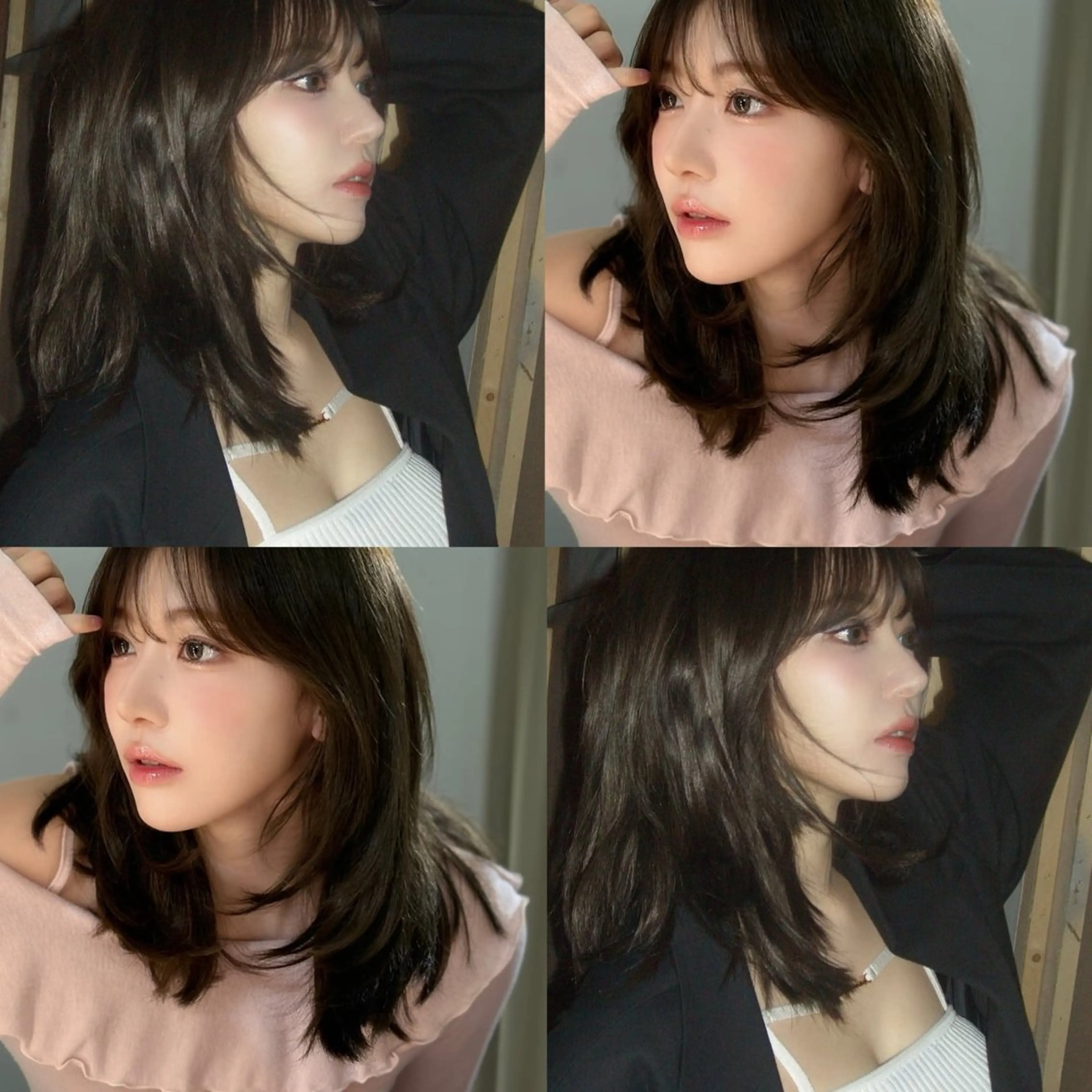 セミロング カット ヘアカラー ワンカールで盛れる レイヤー🎀Macoのヘアスタイル