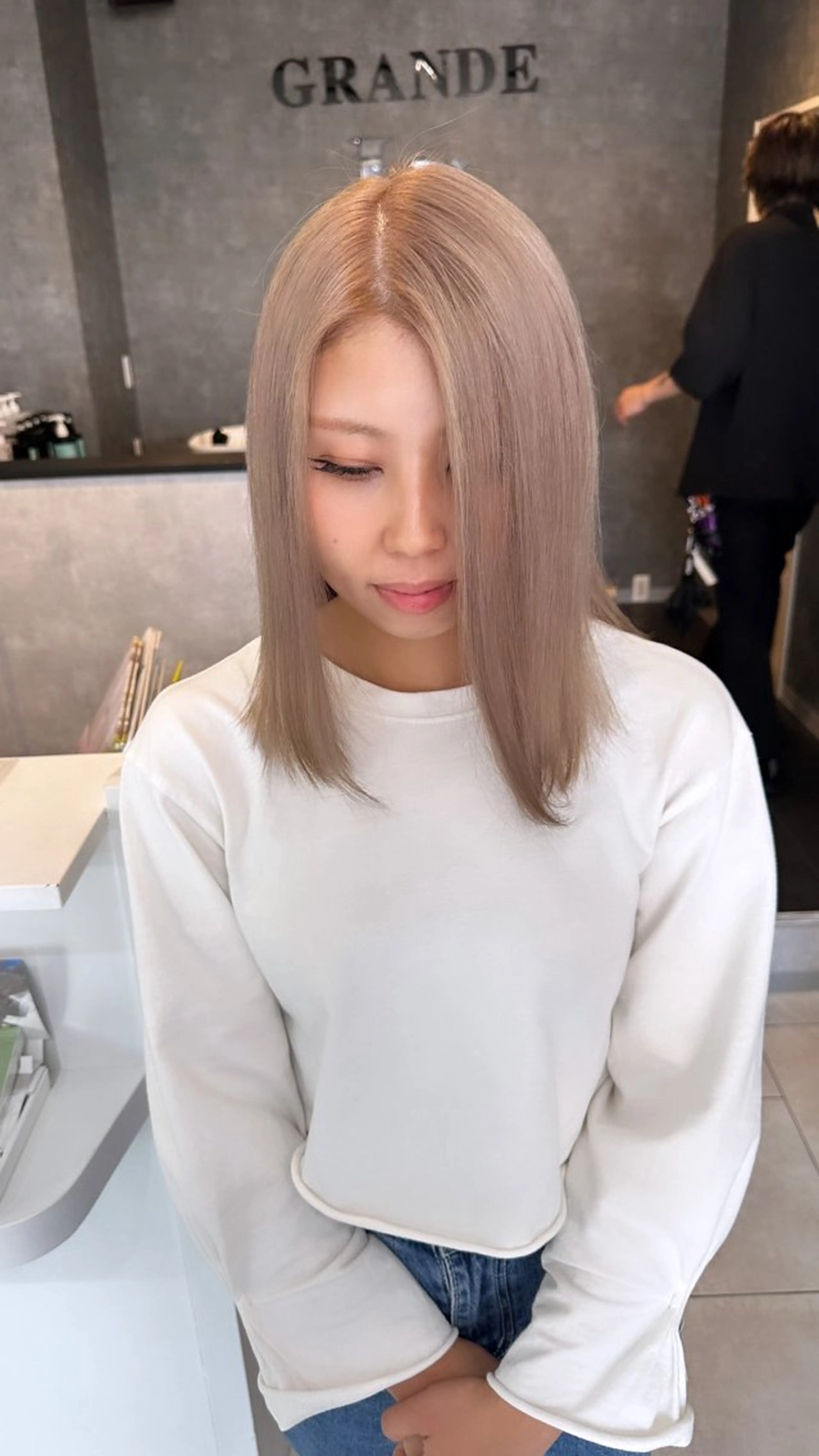 ロング カラー ヘアカラー トリートメント 透明感カラー/高畑 /名古屋/山口航輝のヘアスタイル