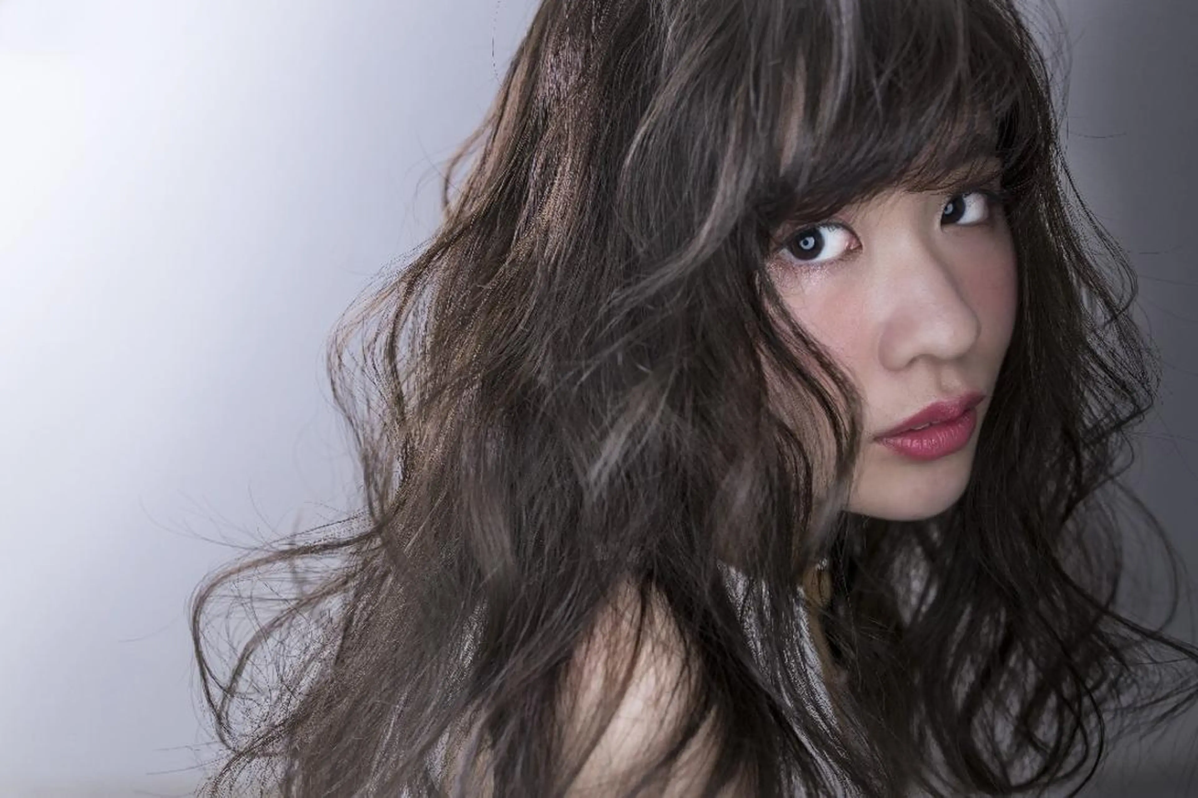 ミディアム パーマ カラー belta 姫路山吹 カラーモデル募集のヘアスタイル