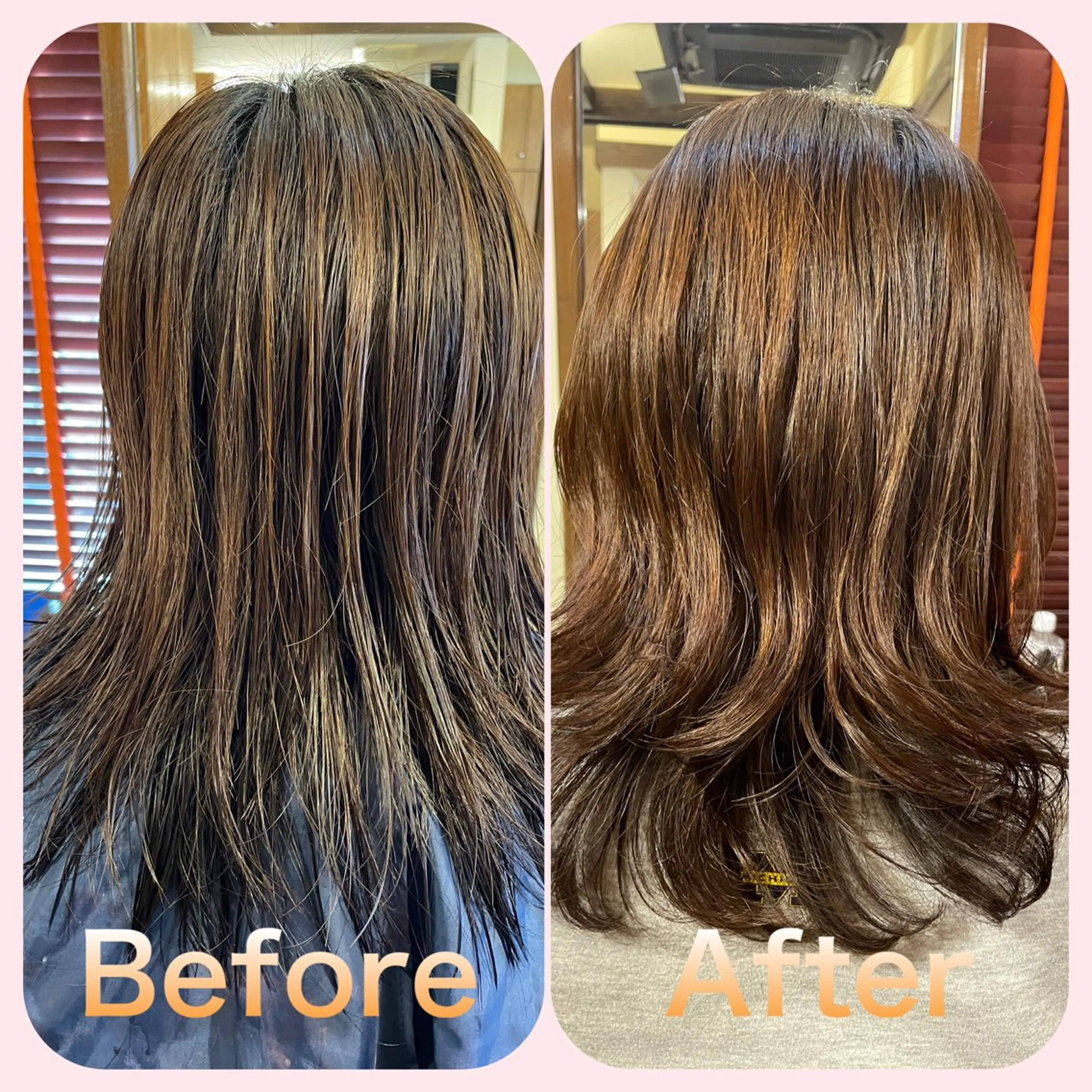 セミロング カラー パーマ セミロングパーマ デジタルパーマ 長谷川 薫のヘアスタイル