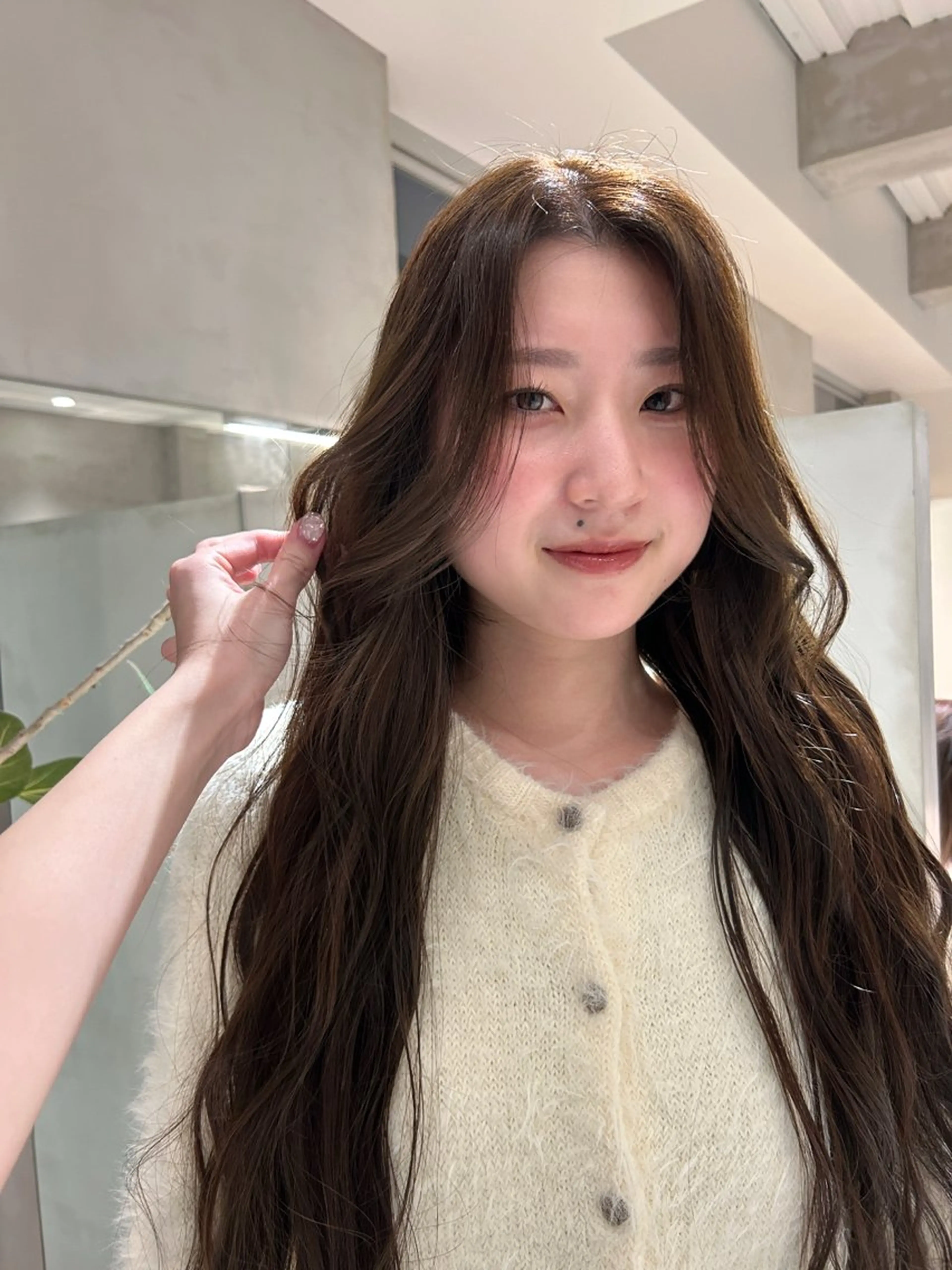 ブリーチなしダブルカラー🎀＋ケアカット(枝毛のみ)+mbSP＋TRの写真