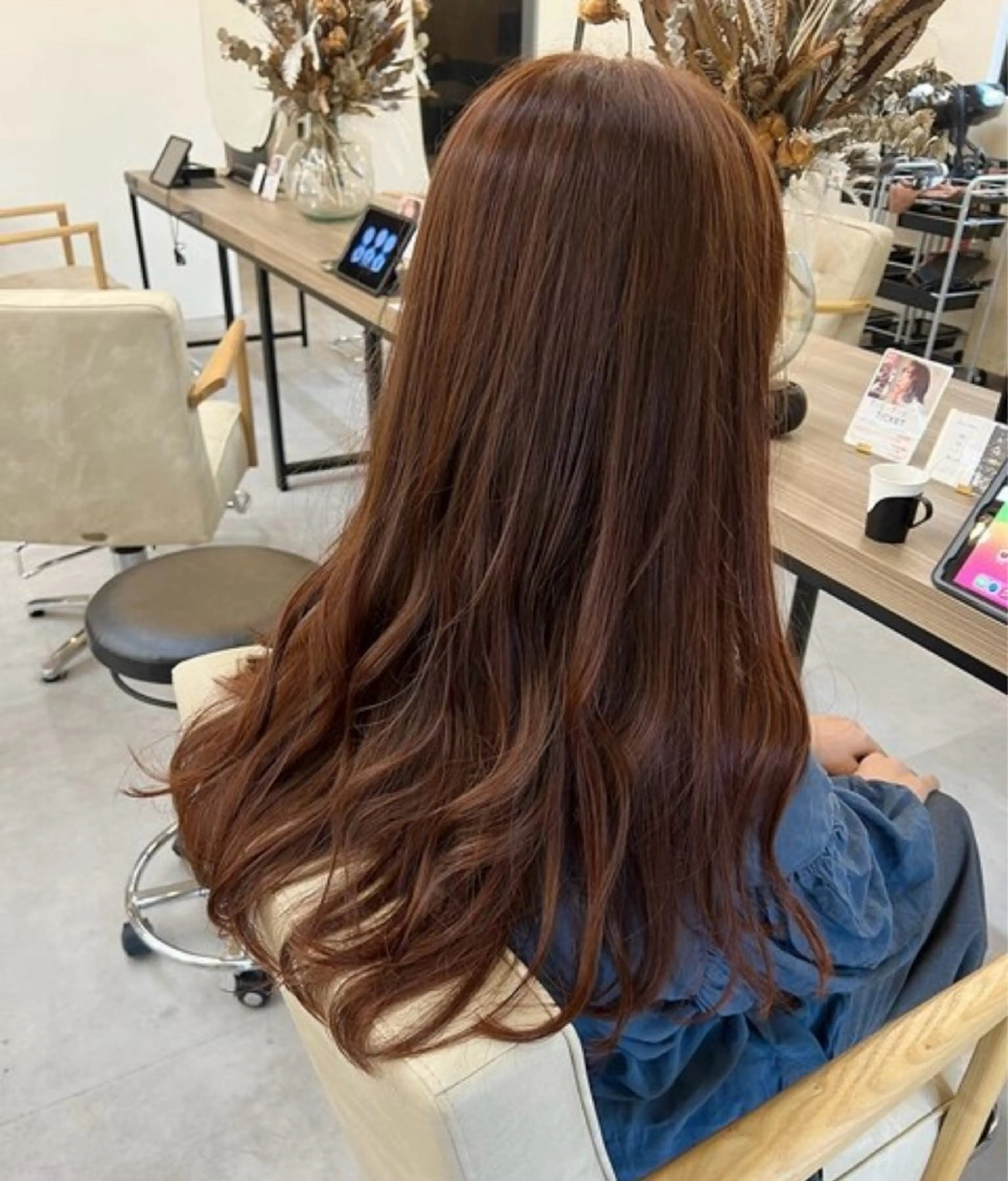 ロング カラー 🩵透明感/艶カラー /ダブルカラー🪽のヘアスタイル