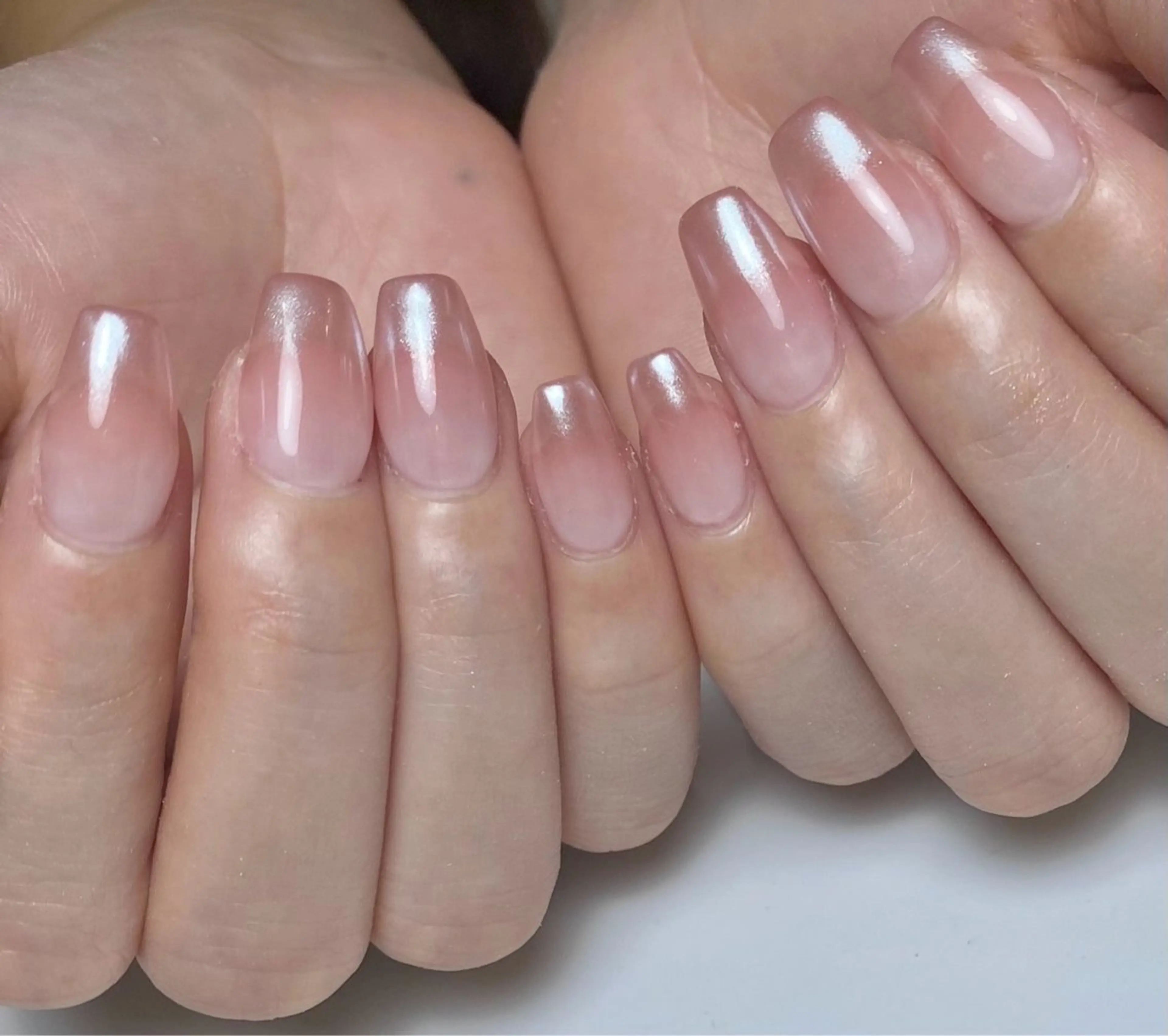 ネイル グラデーション ミラーネイル private salonteteのネイルデザイン