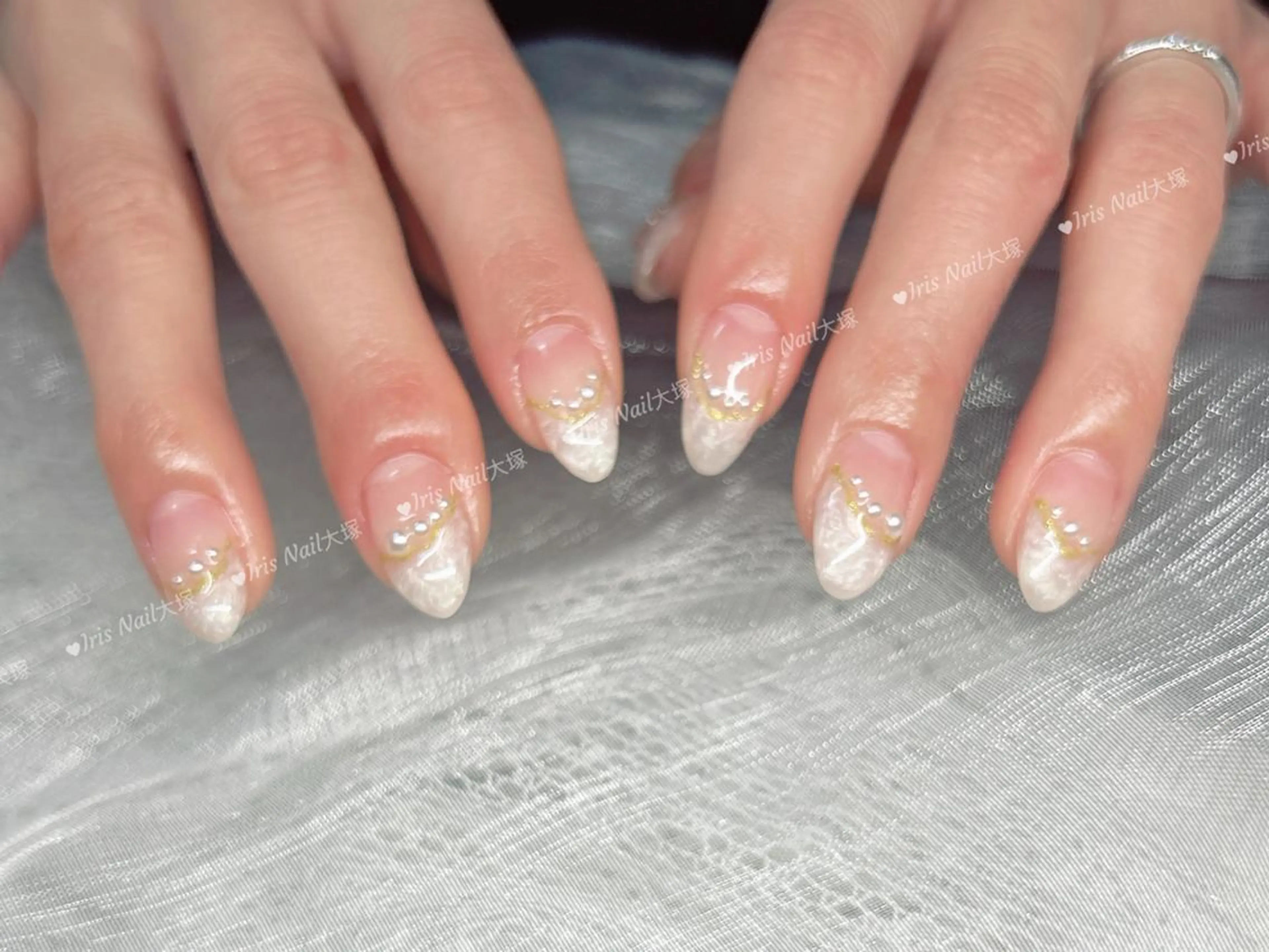 ネイル フレンチネイル ニュアンスネイル ハンドネイル フットネイル ハンドケア 🍒IRIS Nail🌸のネイルデザイン