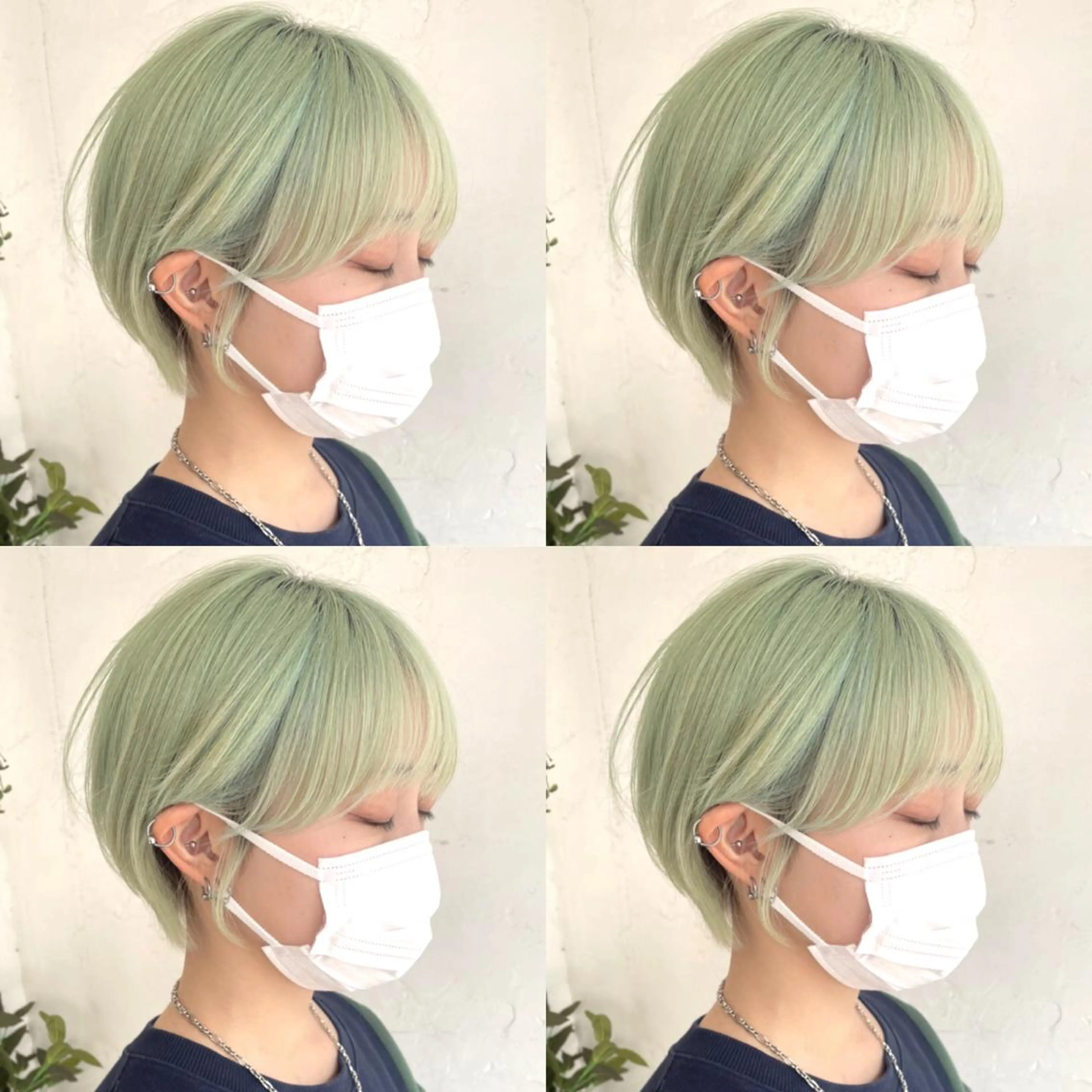 ショート カラー ショートボブ ハンサムショート 丸みショート デザインカラー ハイライトカラー ヘアカラー トリートメント 京都大人女性ショート 徒歩1分/秋山のヘアスタイル