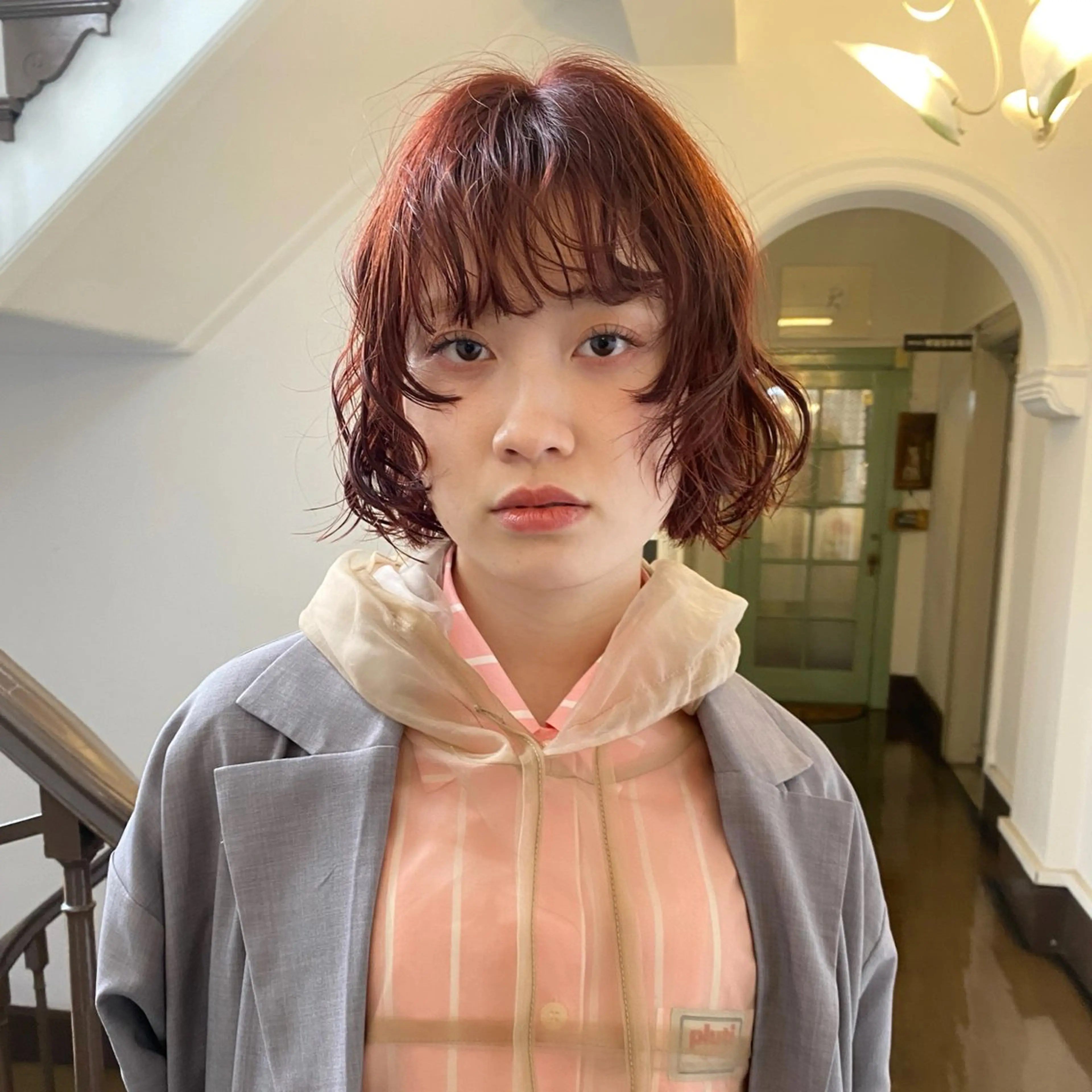 パーマ ボブ ニュアンスパーマ カット パーマ 松尾/パーマ/堀江 心斎橋/なんばのヘアスタイル