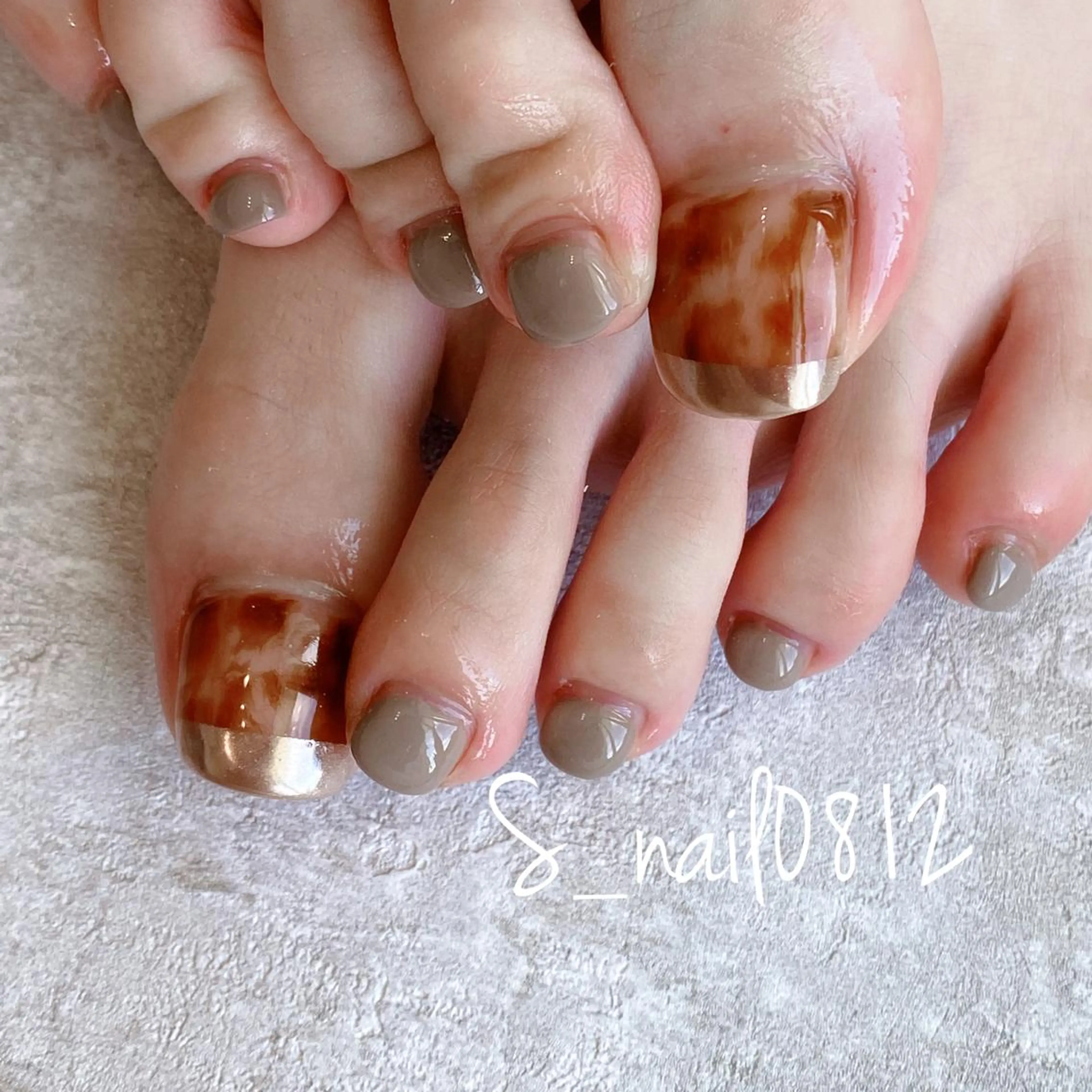 ネイル フレンチネイル ミラーネイル 菅原 さおりのネイルデザイン