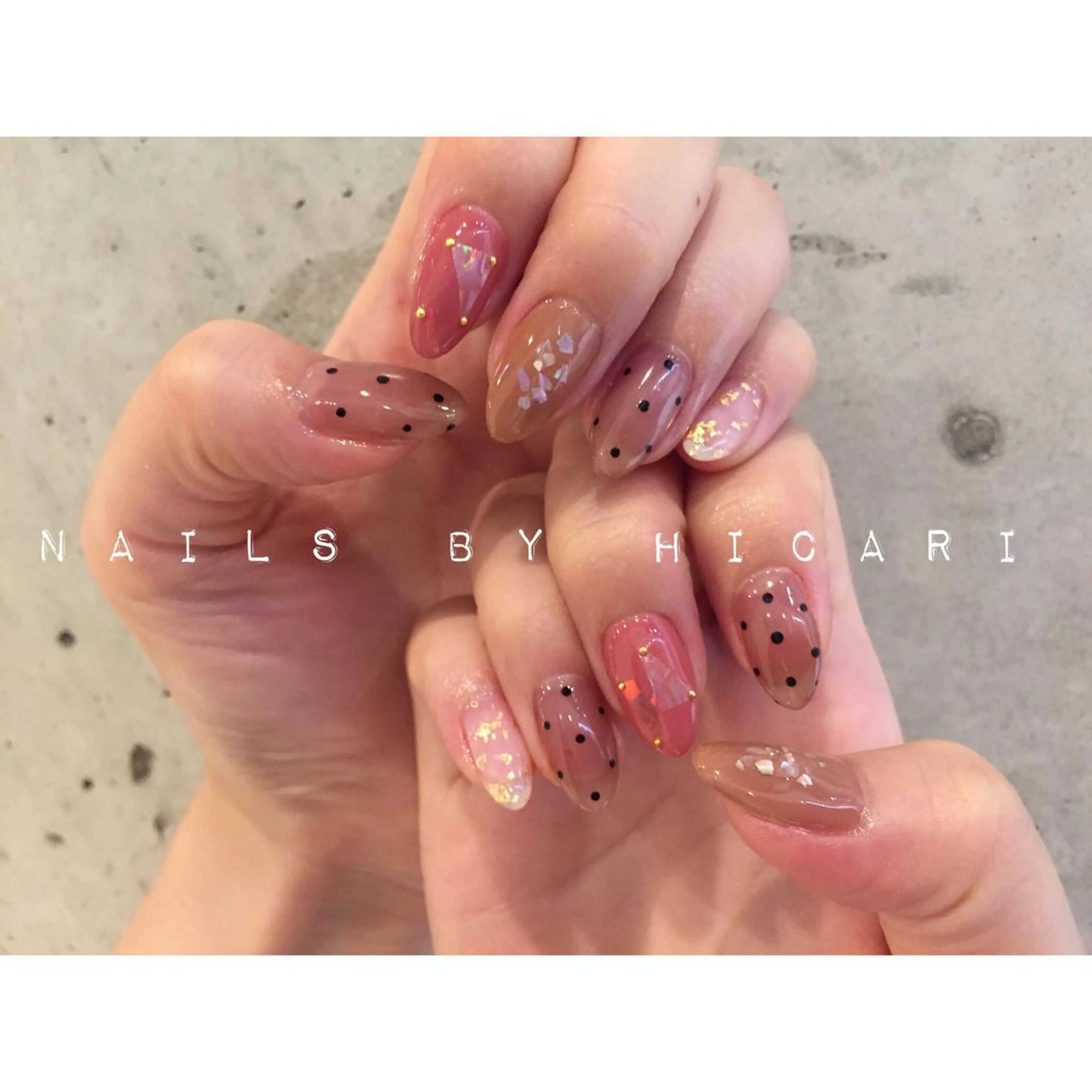 ショート カラー ネイル マツエク・マツパ ジェルネイル ニュアンスネイル パラジェル illum hicariのネイルデザイン