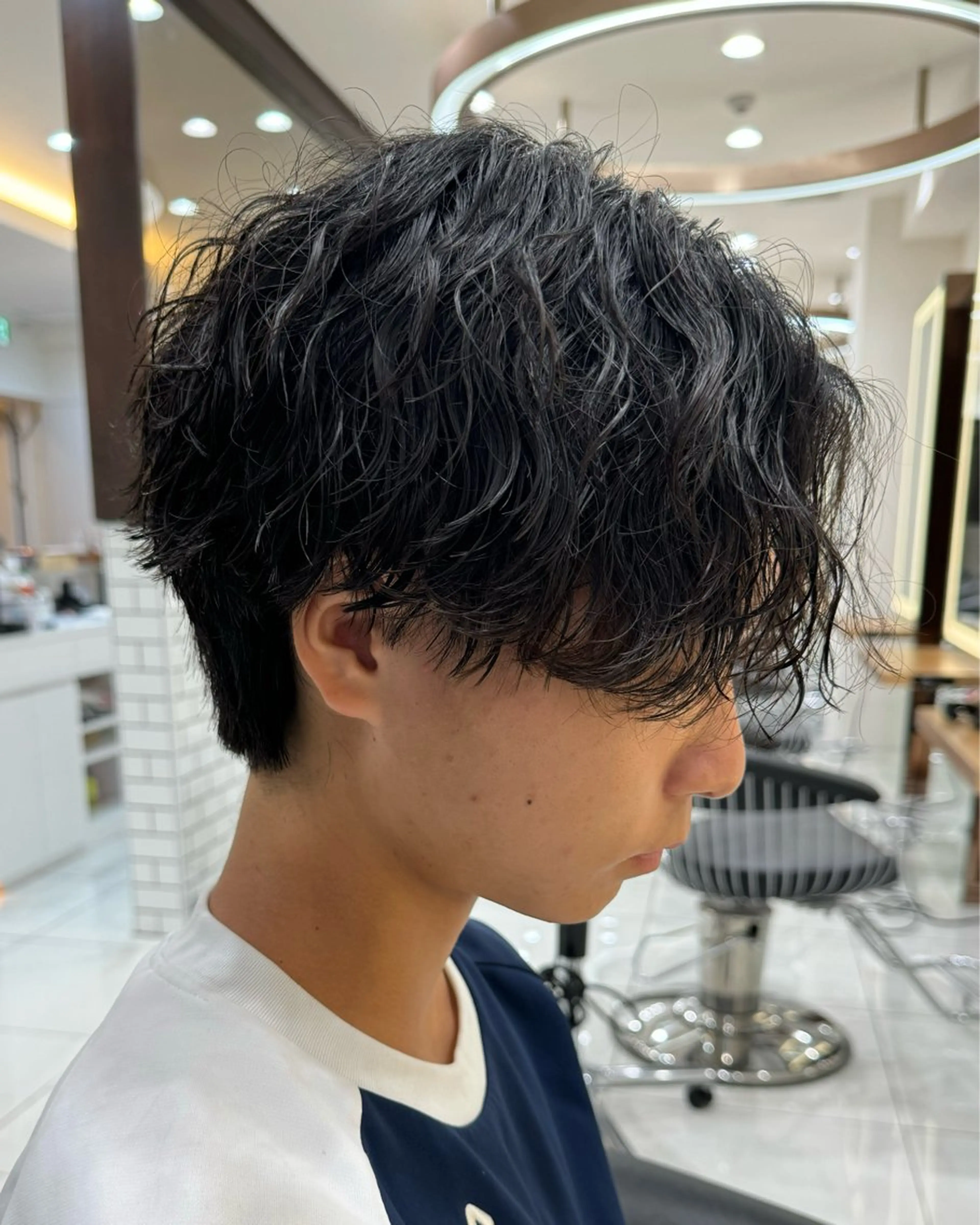 パーマ メンズ カット パーマ 高崎 堅心のヘアスタイル