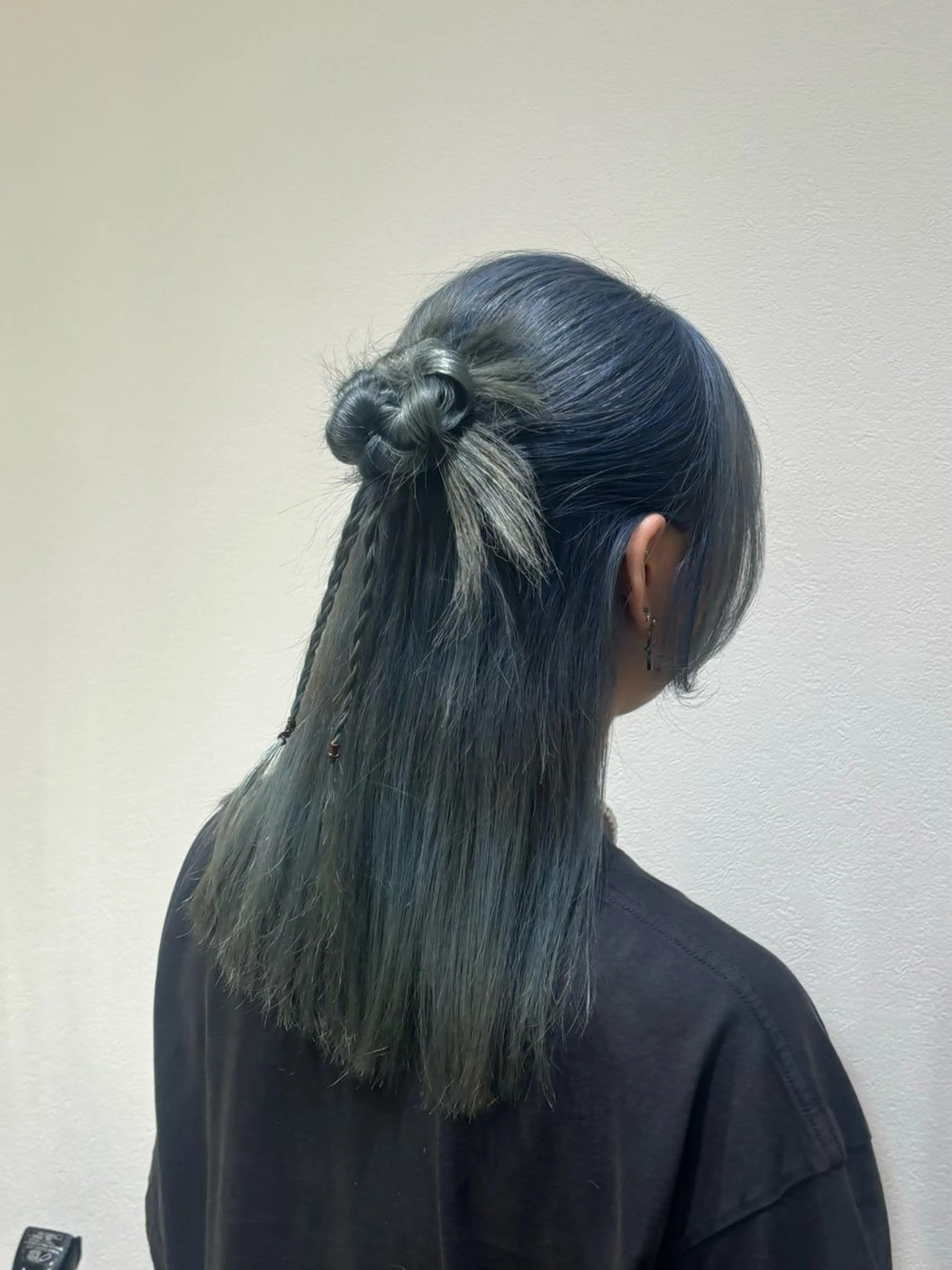 ミディアム ヘアアレンジ ハーフアップ 韓国風ヘア ヘアセット Ash桜新町/ Koyuki ❄️のヘアスタイル