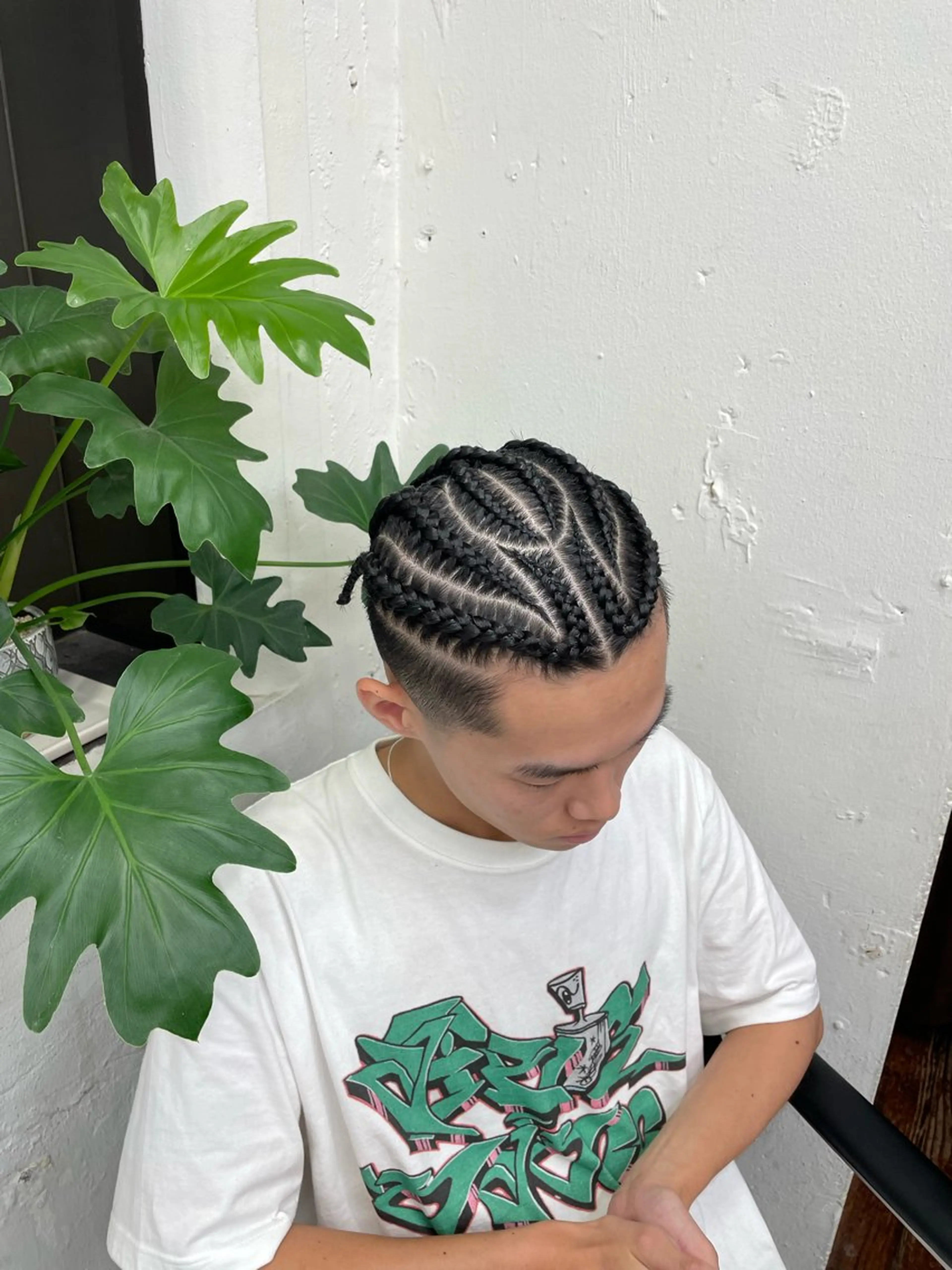 ショート ヘアアレンジ メンズ コーンロウ／ブレイズ SYUのヘアスタイル