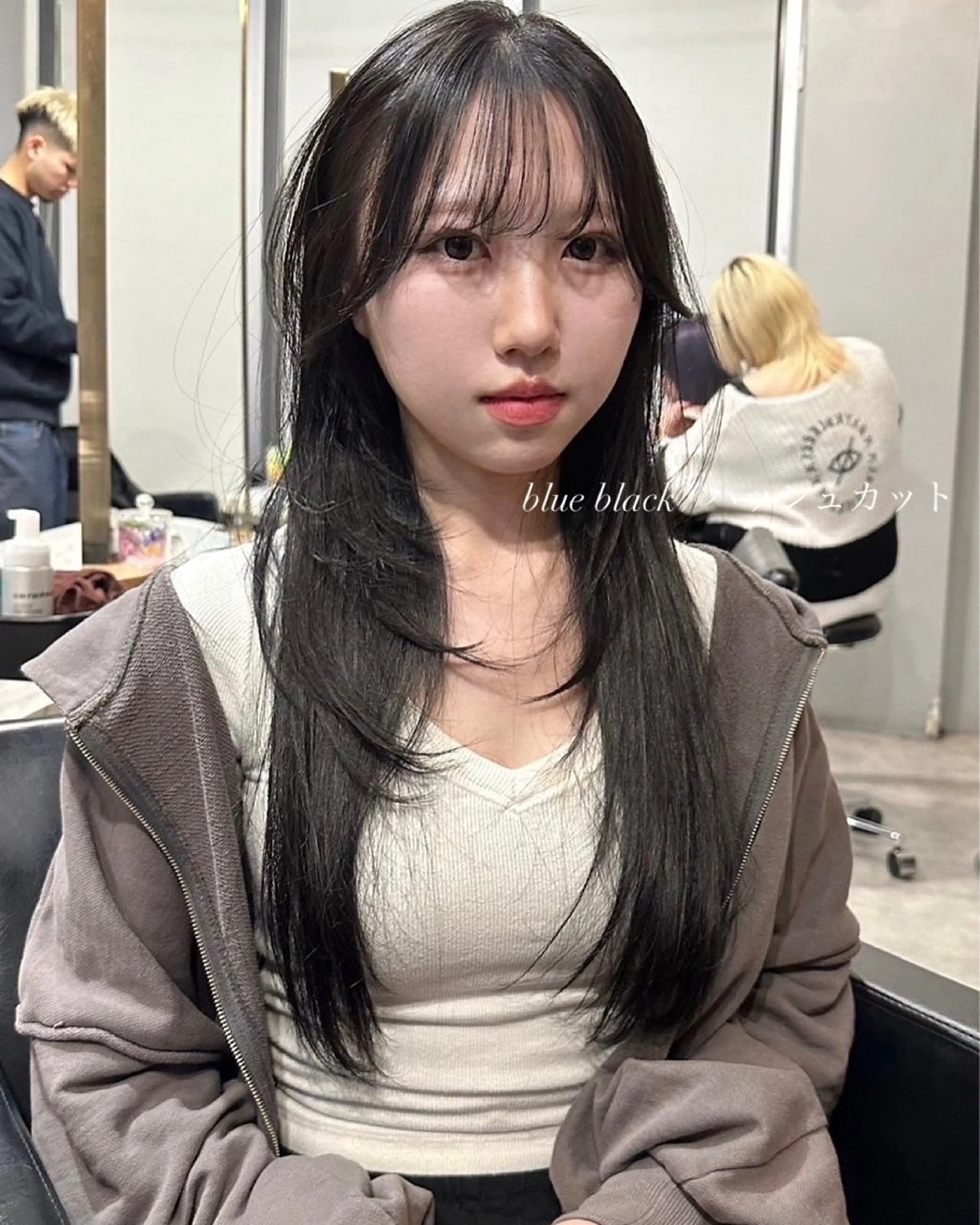 ロング カラー カット ヘアカラー トリートメント ヘアセット 🫧🇰🇷韓国ヘア レイヤー🐺Yutaのヘアスタイル