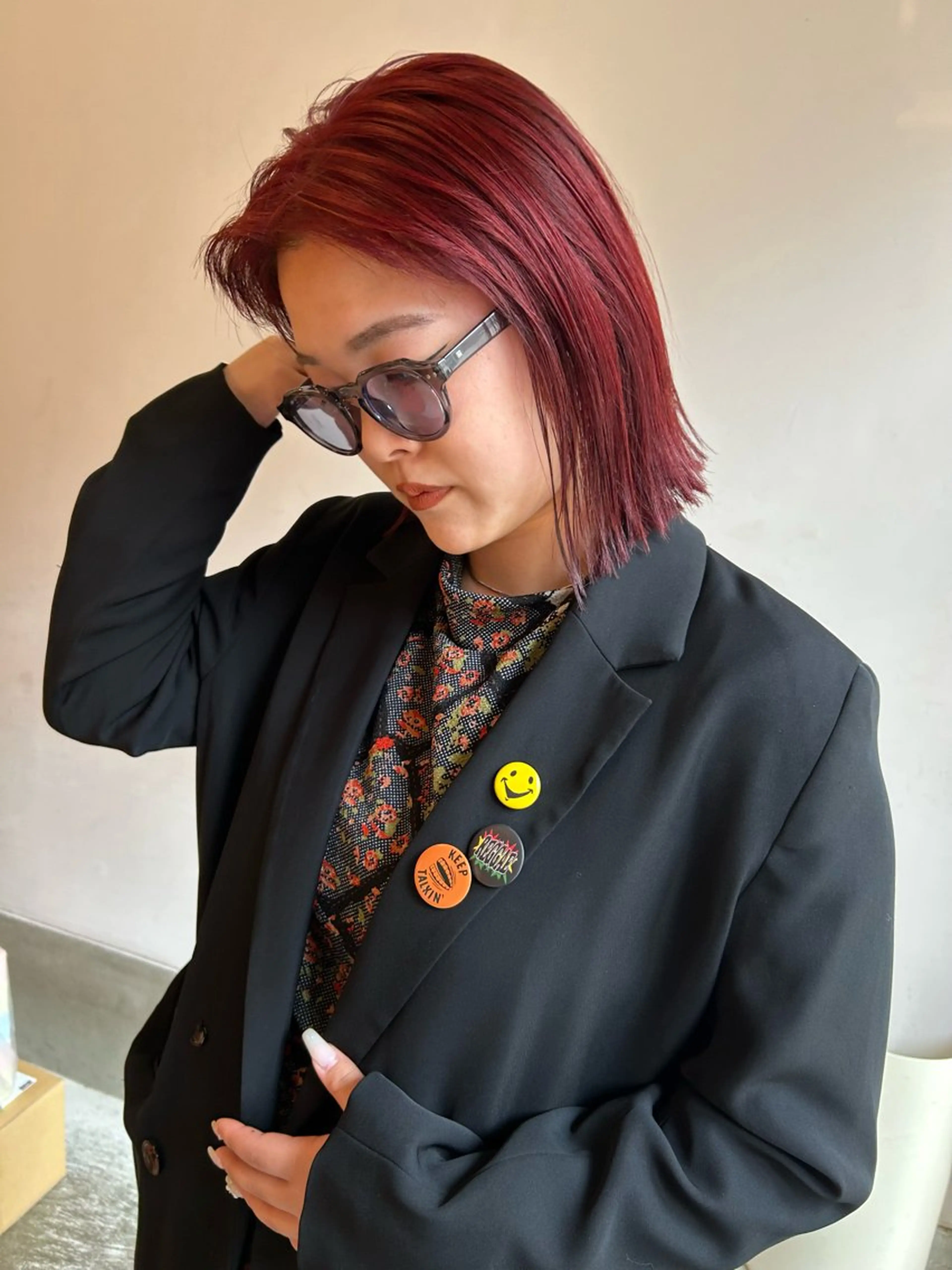 セミロング カラー 透明感カラー/レイヤ ー🌙Honokaのヘアスタイル