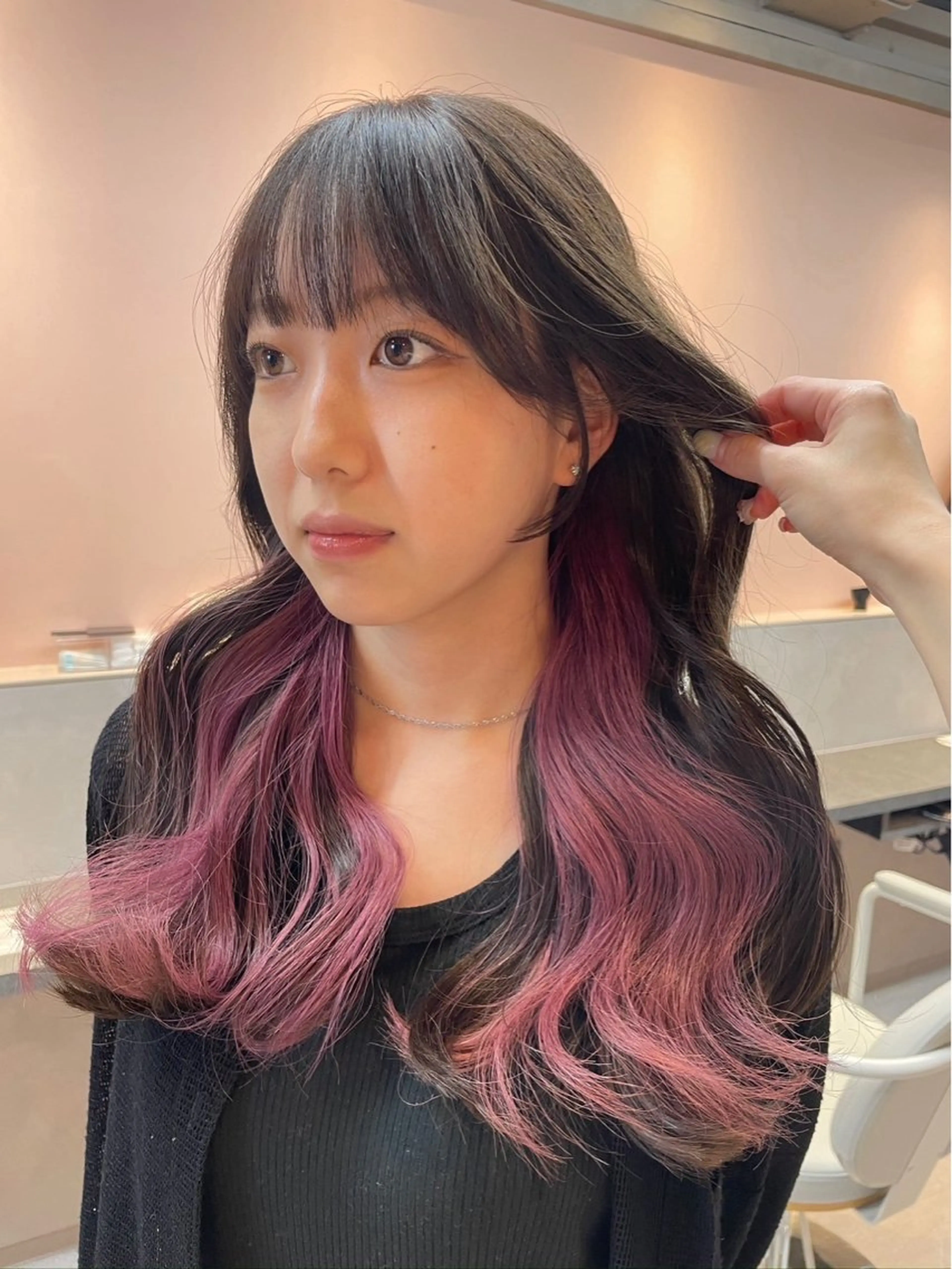 【イヤリングカラー💖】ブリーチ+カラーの写真