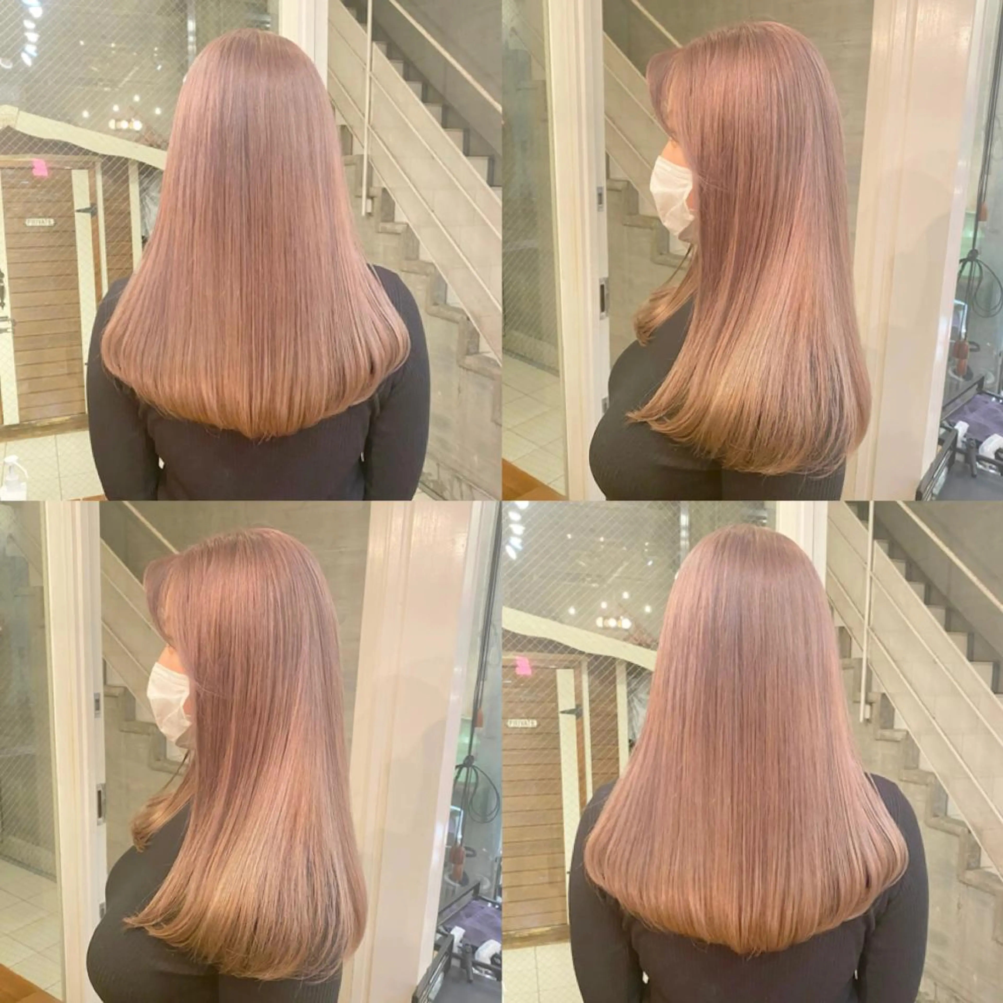 カラー ベージュカラー ハイトーンカラー ミルクティーベージュ ピンクカラー ピンクベージュ 平成ギャル×韓国 mix💖MIKUのヘアスタイル