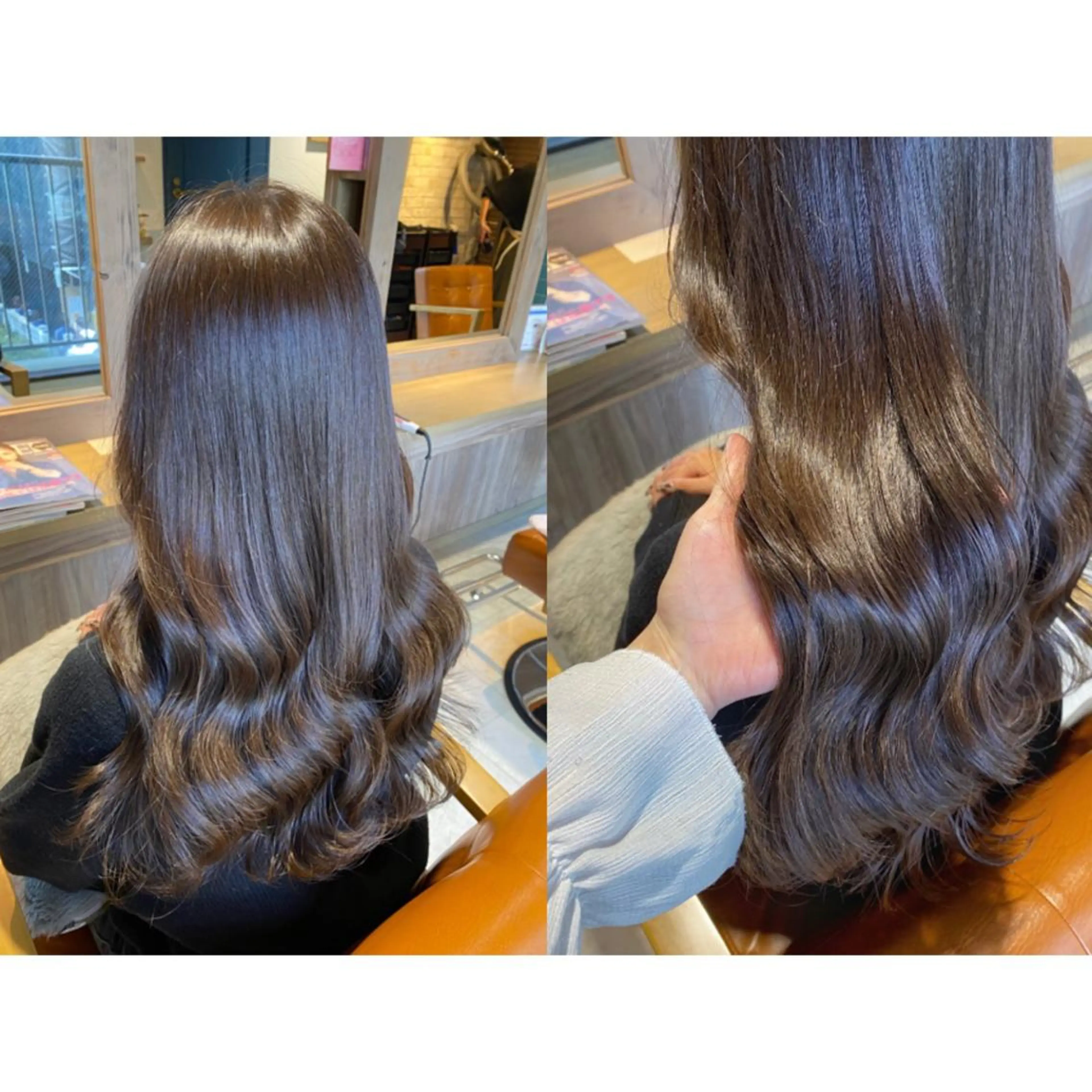 カラー ブラウンカラー ココアブラウン カット ヘアカラー トリートメント 🐻結んで可愛い hair EMI🐻のヘアスタイル